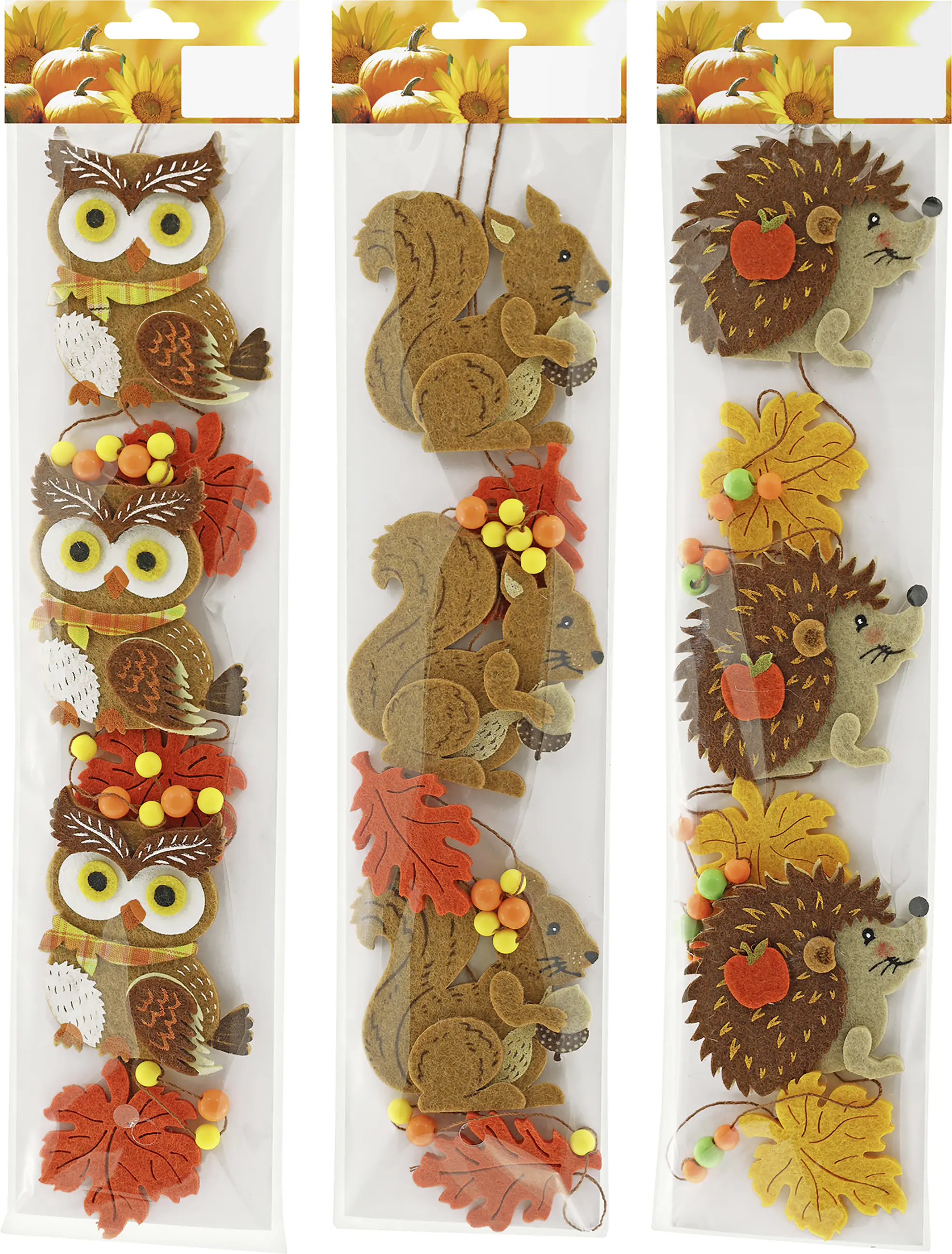 Herbstgirlande Filz verschiedene Motive