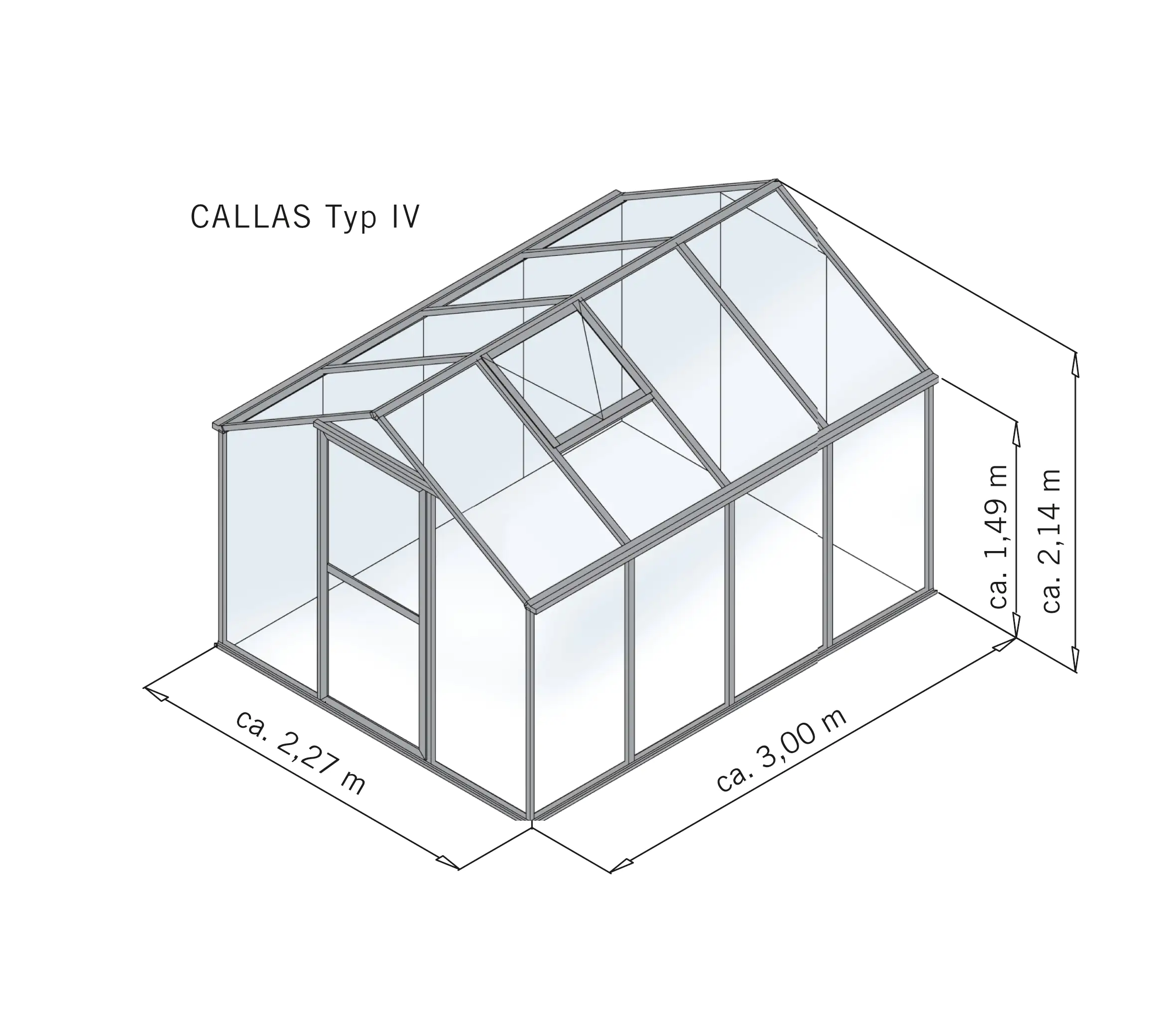 4260120344866_2576147 KGT Gewächshaus Callas IV 227 x 300 cm, pressblank