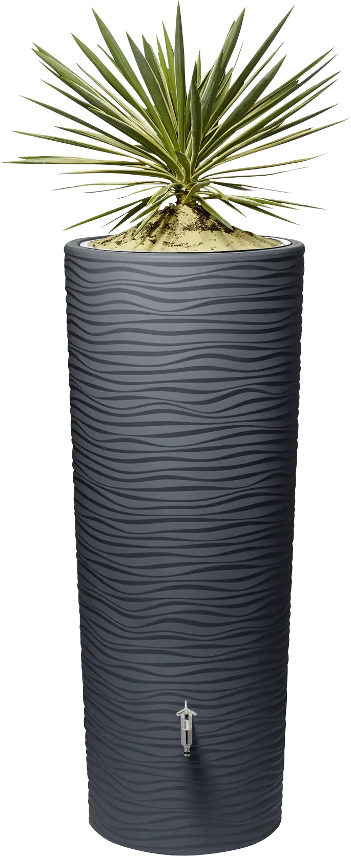 Garantia Regenspeicher Natura 2in1 350 L graphite grey mit Pflanzschale