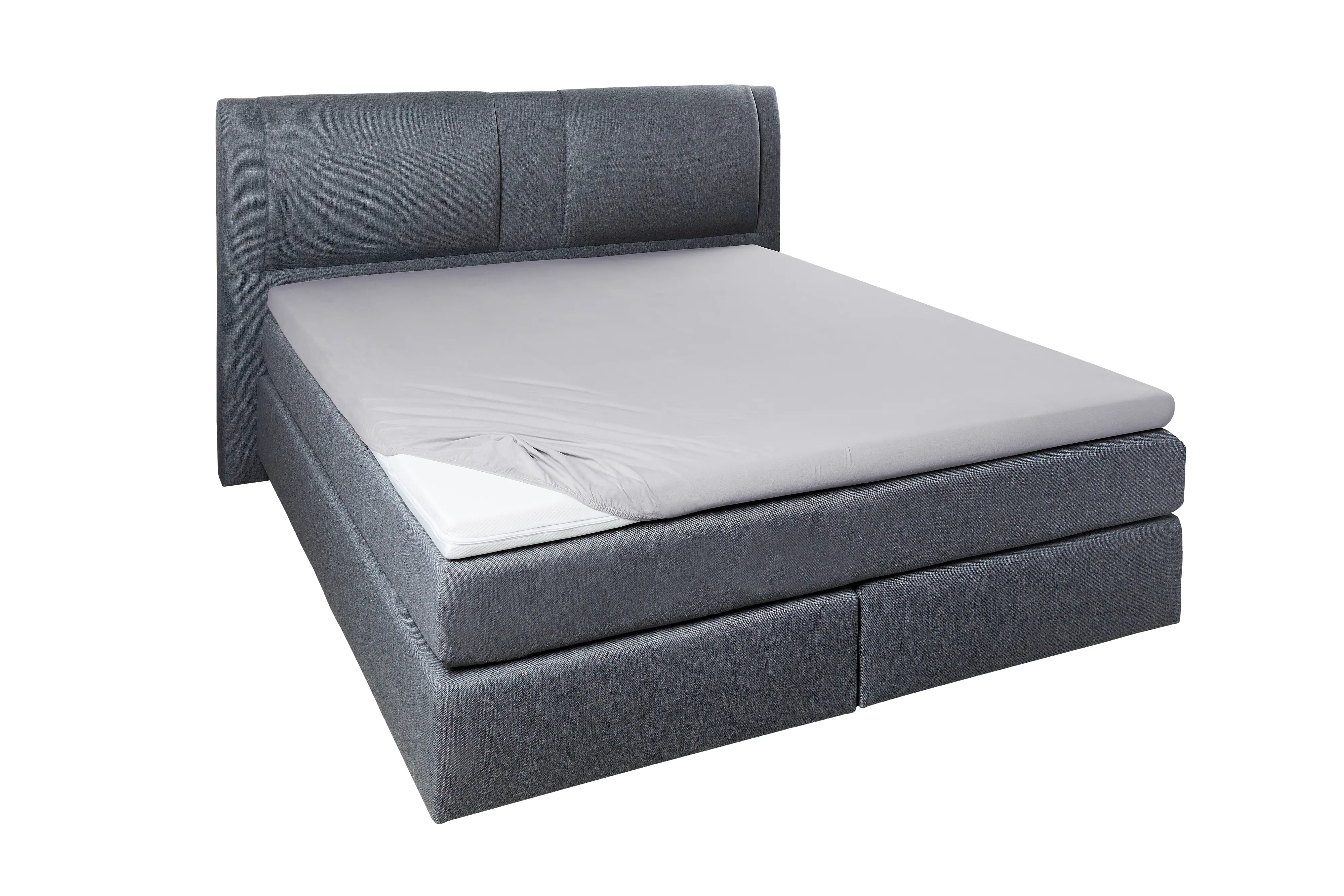 Westminster Spannbetttuch Jersey Elastan Topper 100 x 200 cm hellgrau