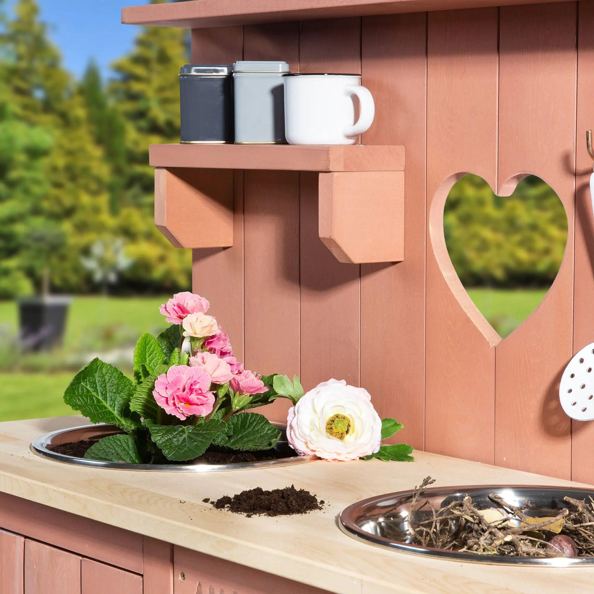 Muddy Buddy Matschküche Adventurer Heart 80 x 40 x 90 cm