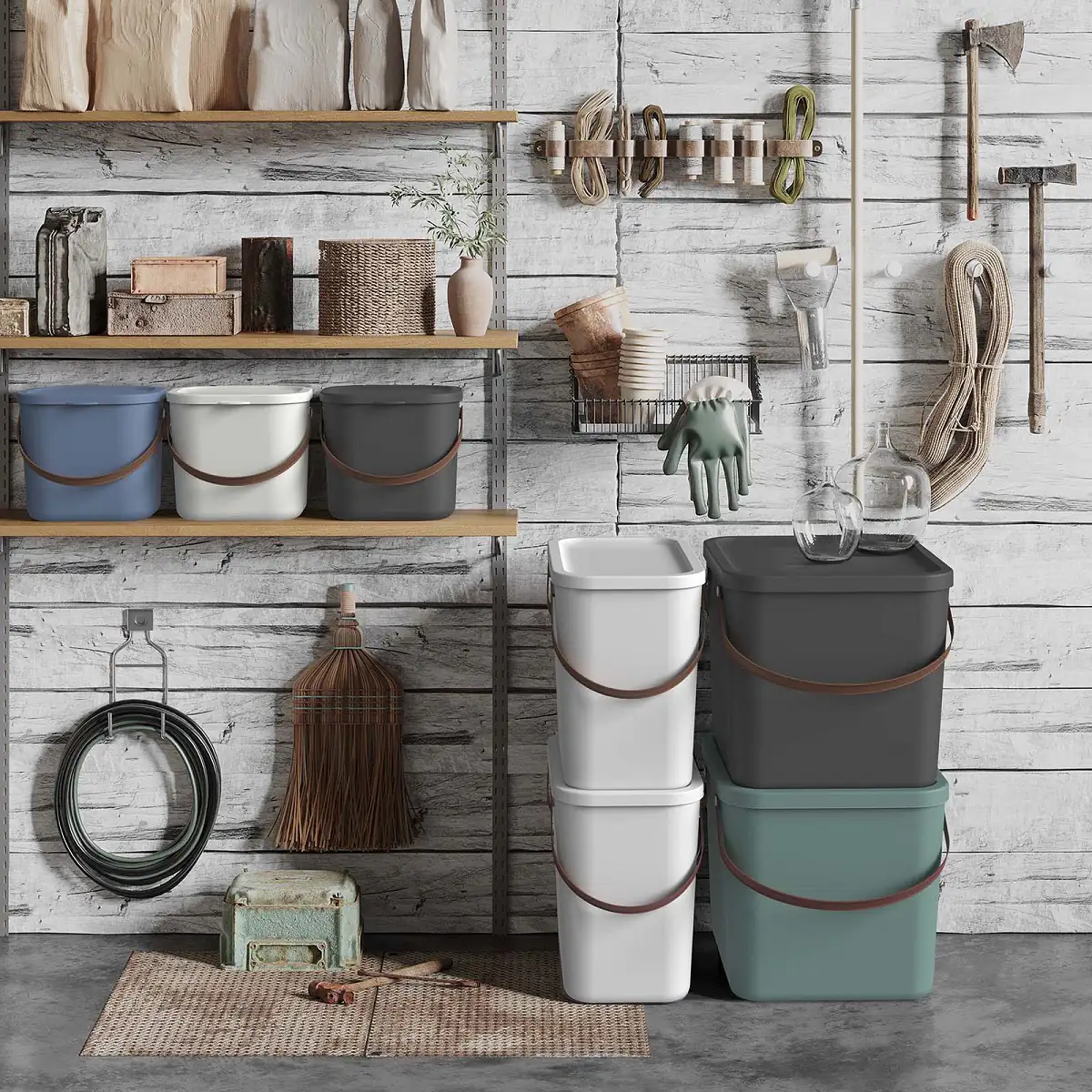 Rotho Aufbewahrungssystem Albula 40 L mistletoe weiß