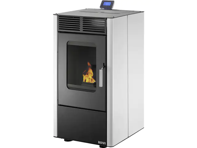 Rowi Pelletofen HPO6/1 Modesto weiß, Raumheizvermögen 150 m³