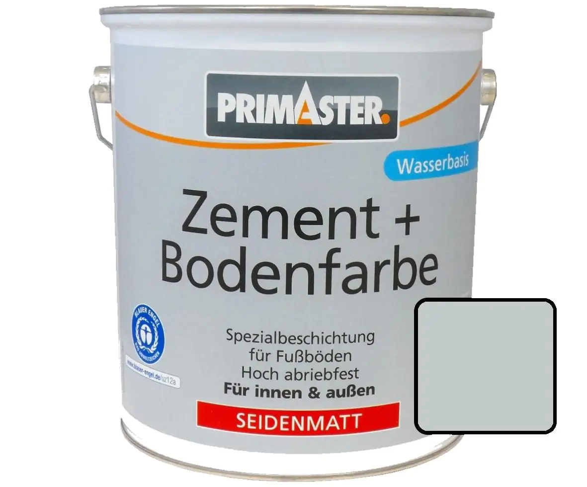 Primaster Zementfarbe und Bodenfarbe 5 L lichtgrau seidenmatt