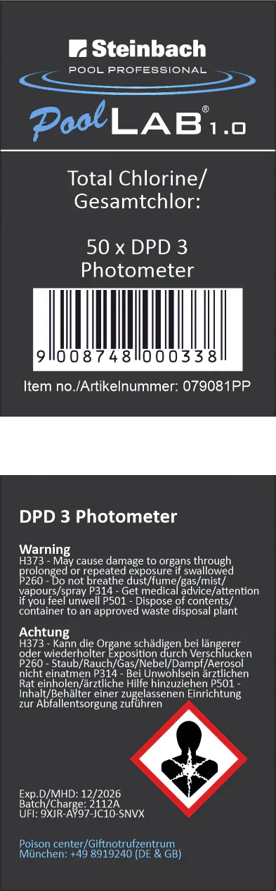Steinbach DPD N°3 Photometer Tabletten 50 Stück Steinbach DPD N°3 Photometer Tabletten 50 Stück