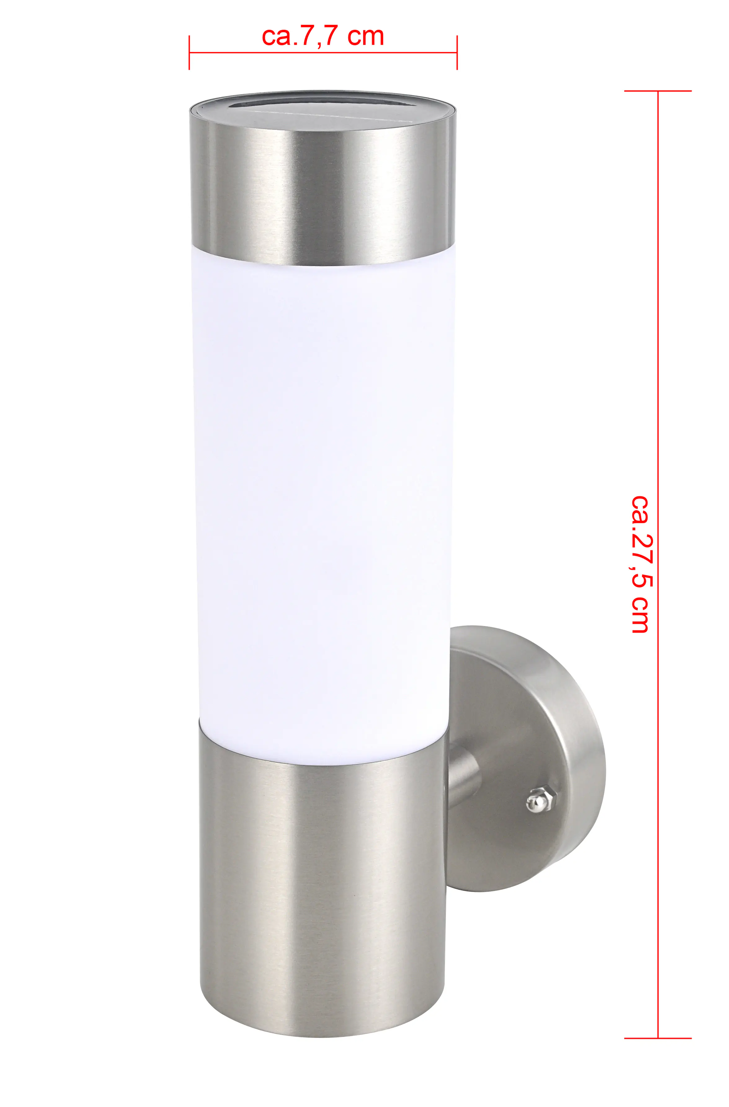 Dapo LED Solar Wandleuchte Marseille 27,5 cm kaltweiß