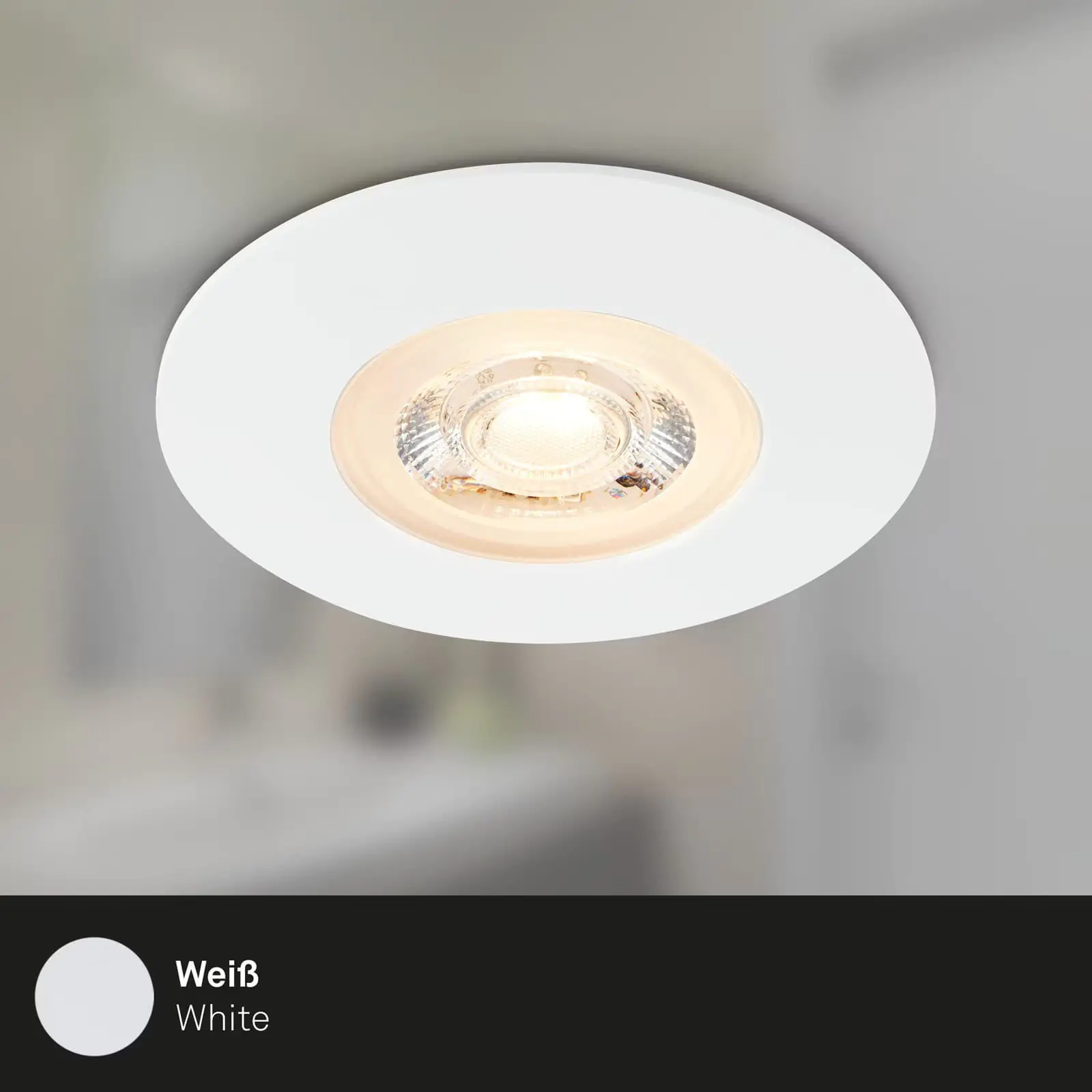 Di-Ka LED Einbauleuchte Kulana 3er Set weiß-matt Ø 9 cm 4,9W, warmweiß