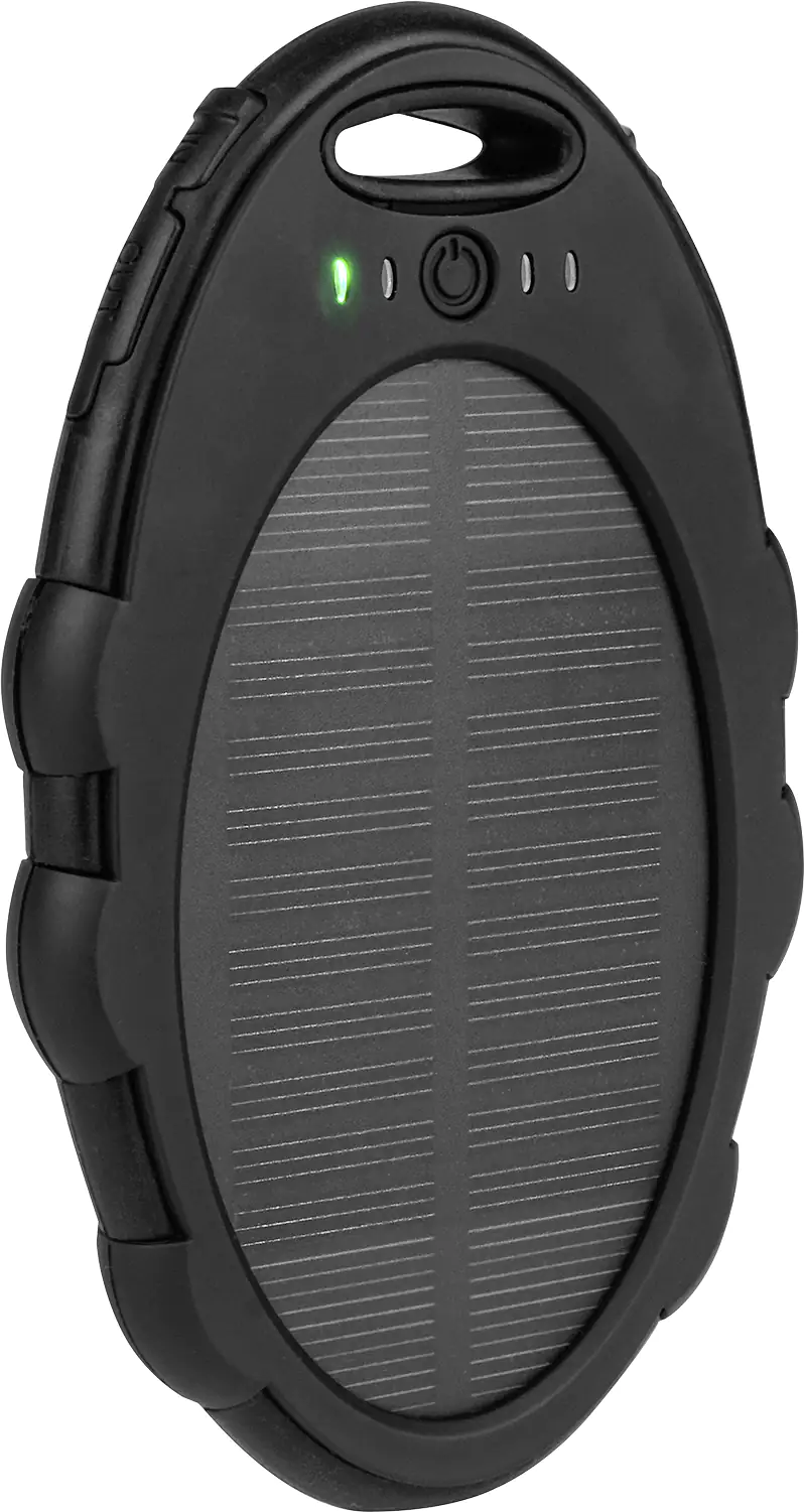 Calima Powerbank mit Solarfunktion 5000mAh mit starkem LED Licht