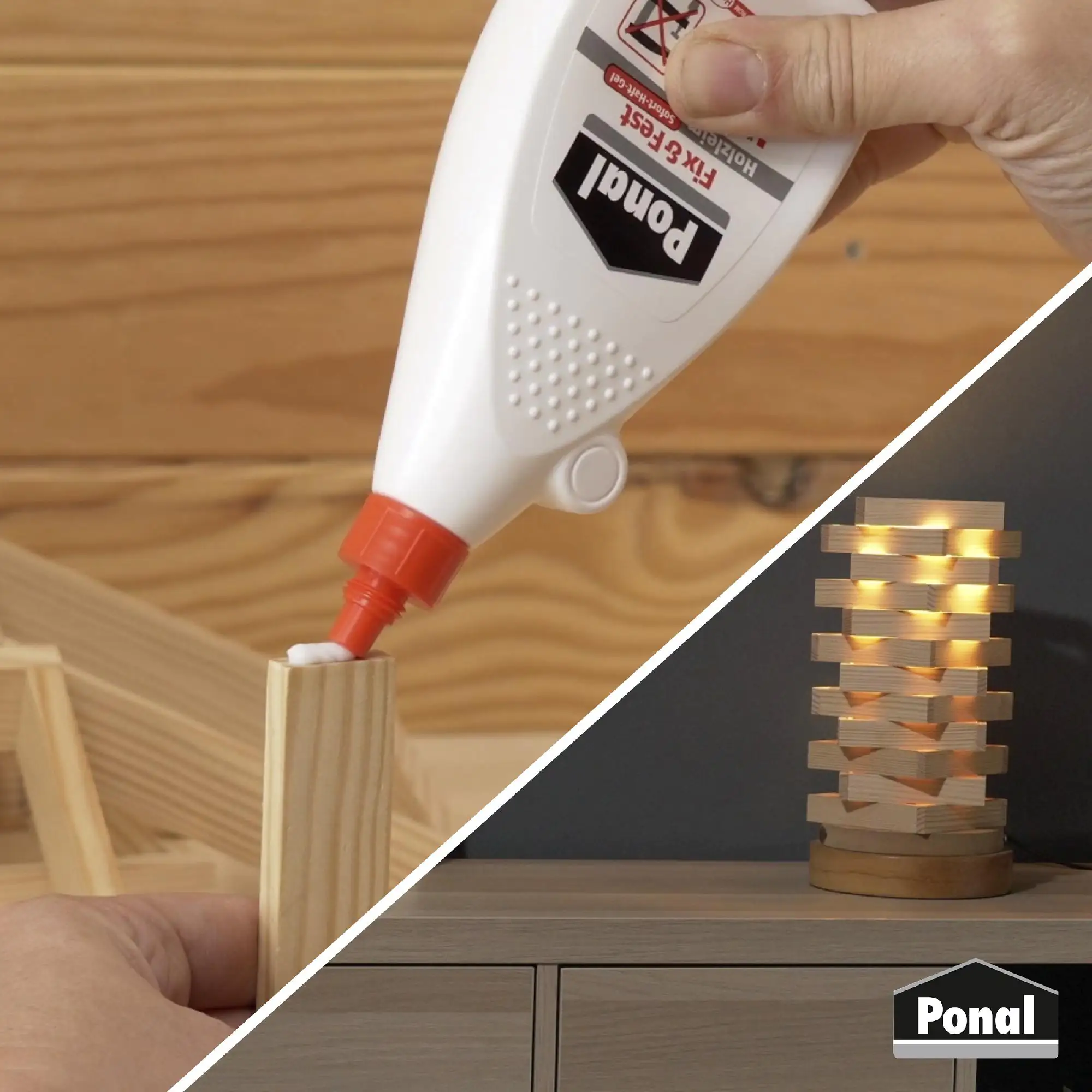 Ponal Holzleim Fix & Fest 500 g Flasche, trocknet transparent