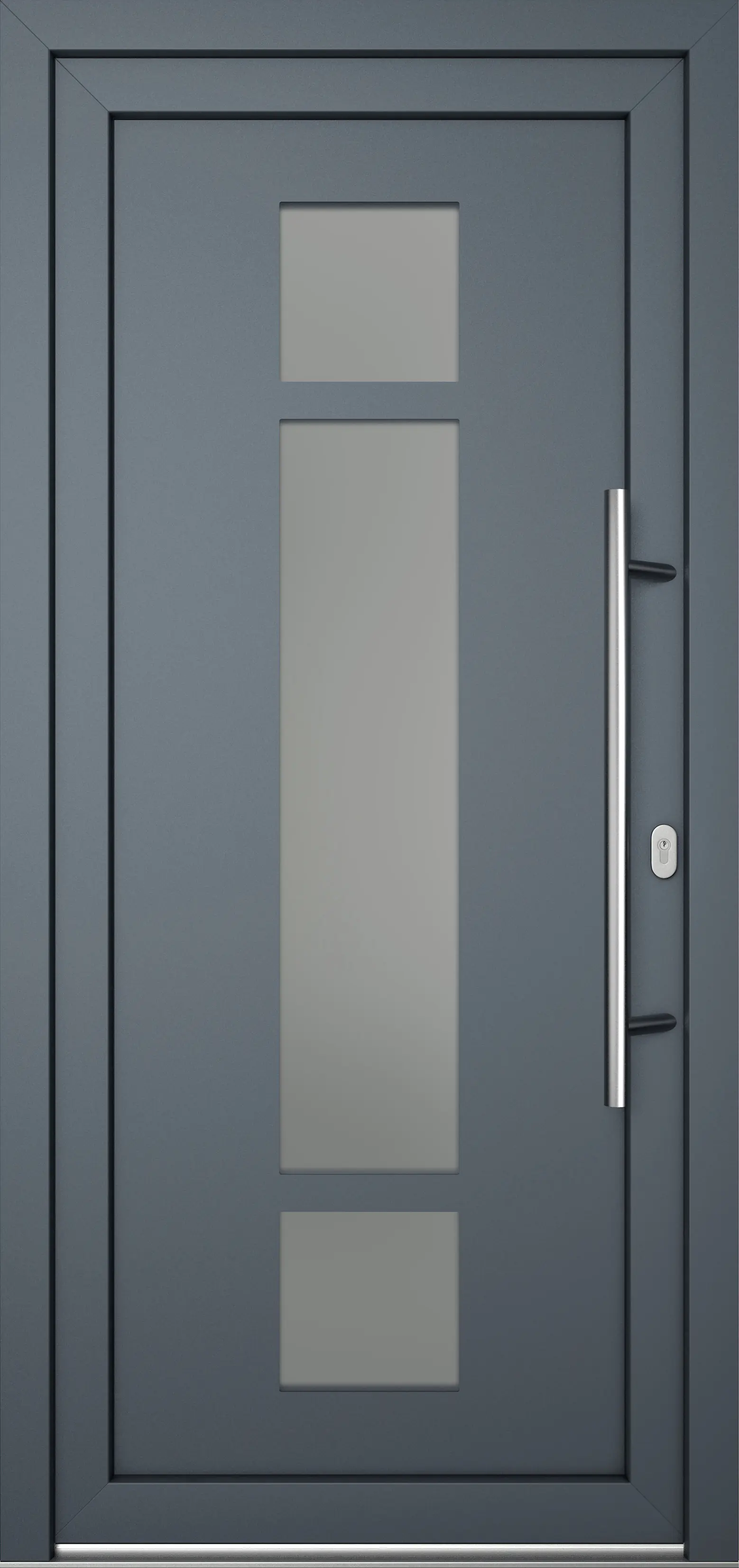 Meeth Haustür Optimal Pro PVC Modell 102 108 x 208 cm DIN Rechts weiß/titan Meeth Haustür Optimal Pro PVC Modell 102 108 x 208 cm DIN Rechts weiß/titan