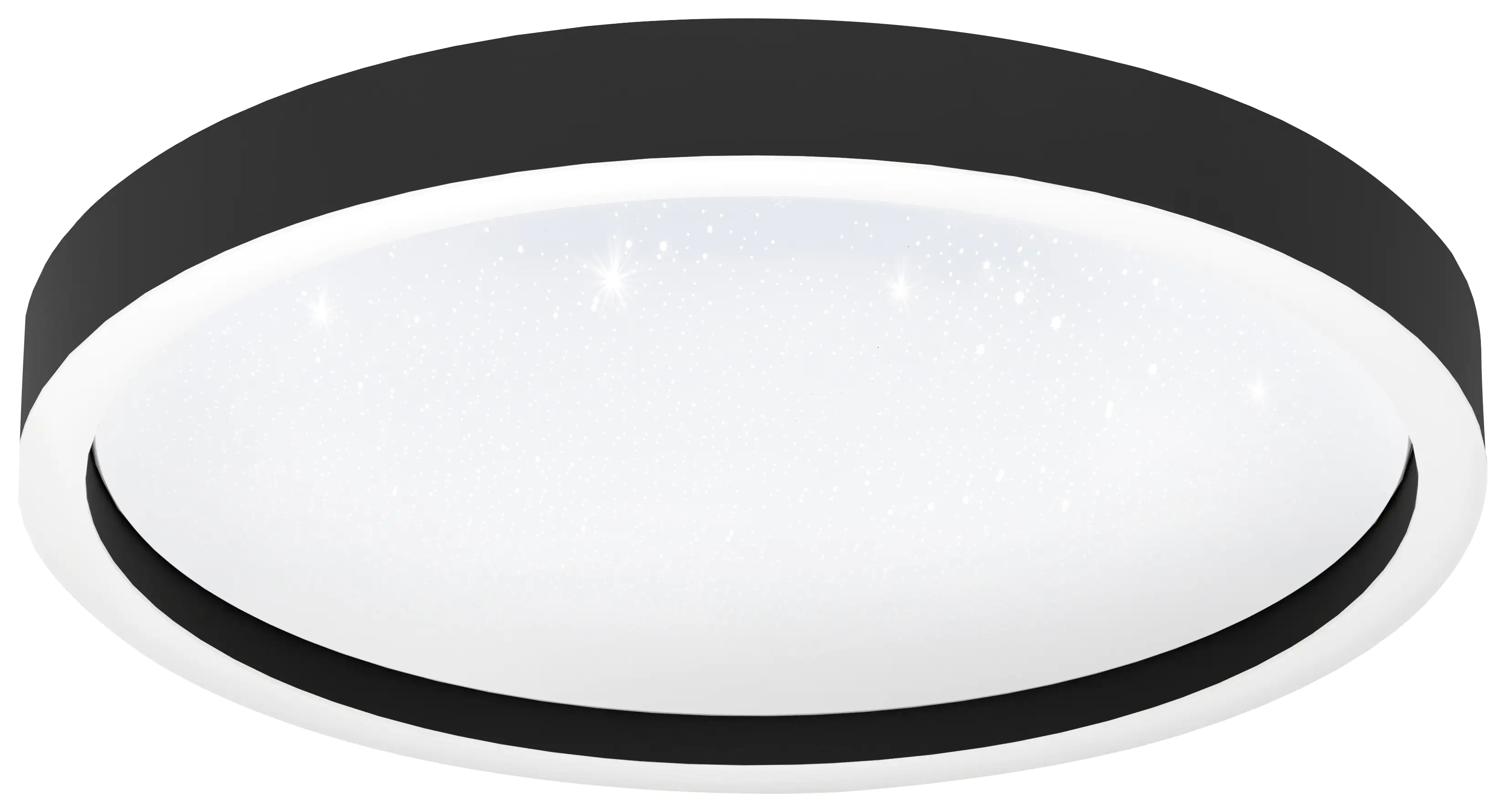 Eglo Connect LED Deckenleuchte Montemorelos-Z schwarz Ø 42 cm mit Kristalleffekt