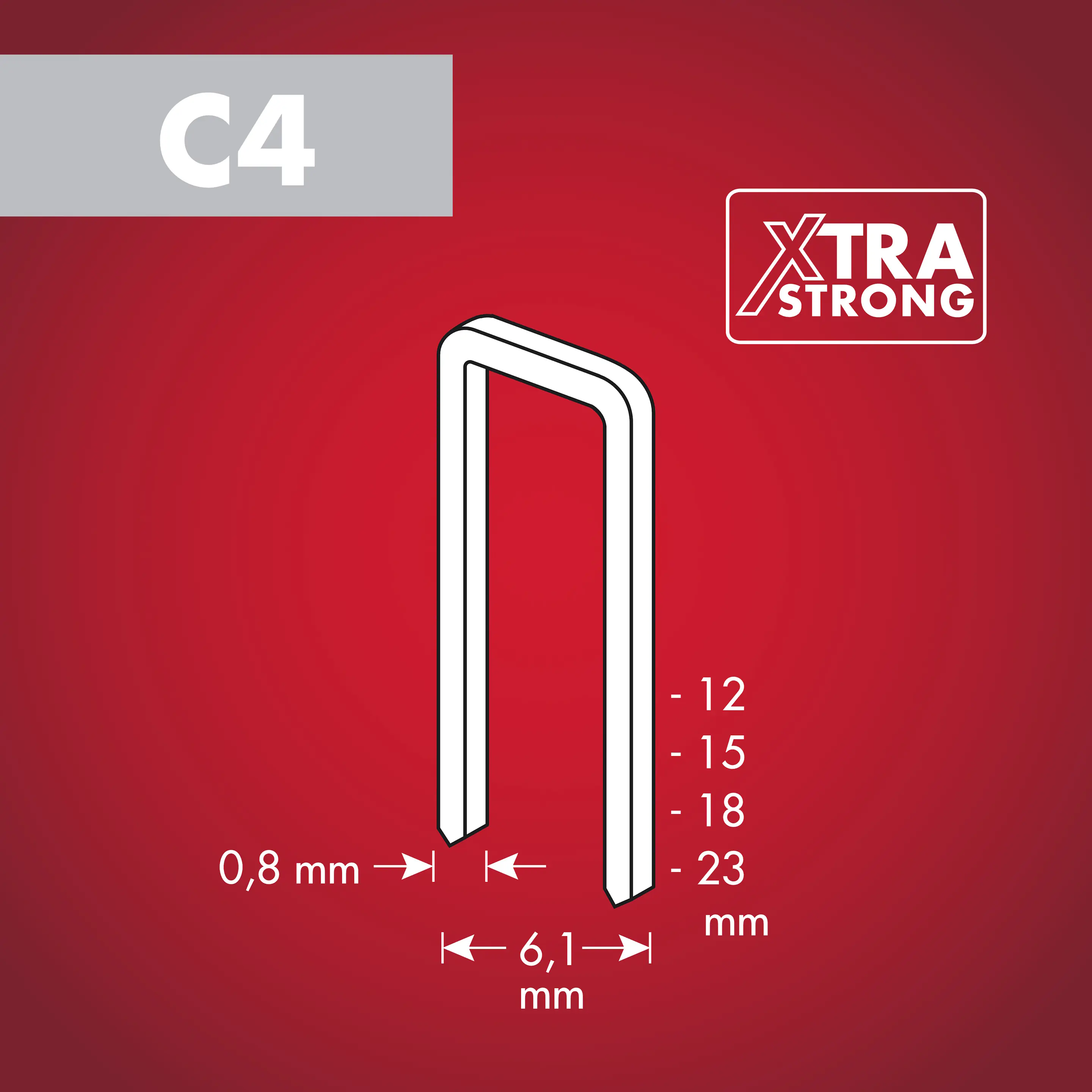 Arrow Tackerklammer Schmalrücken C4 18 mm Profilholz & Paneel 1000 Stück