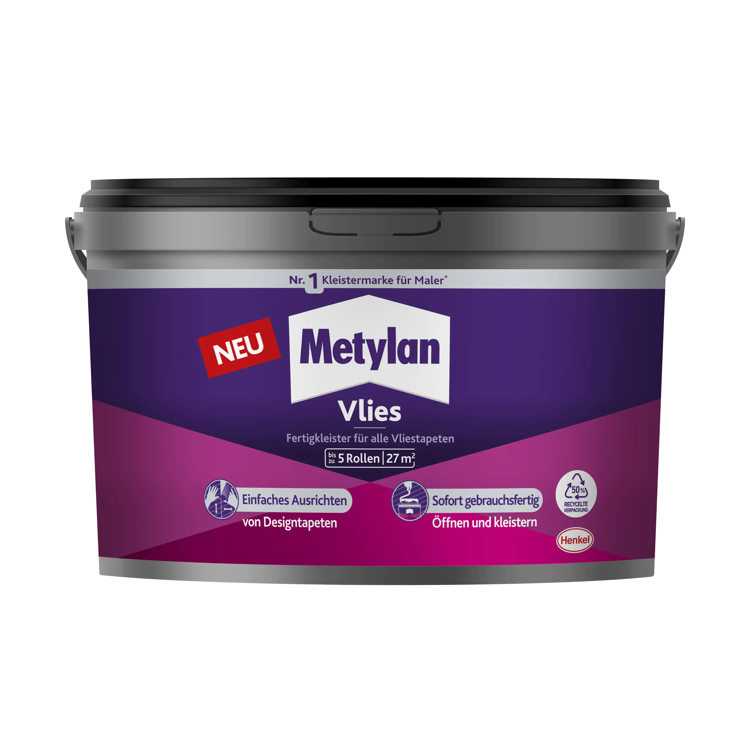 Metylan Vlies Fertigkleister 5 kg Eimer, trocknet transparent Metylan Vlies Fertigkleister 5 kg Eimer, trocknet transparent