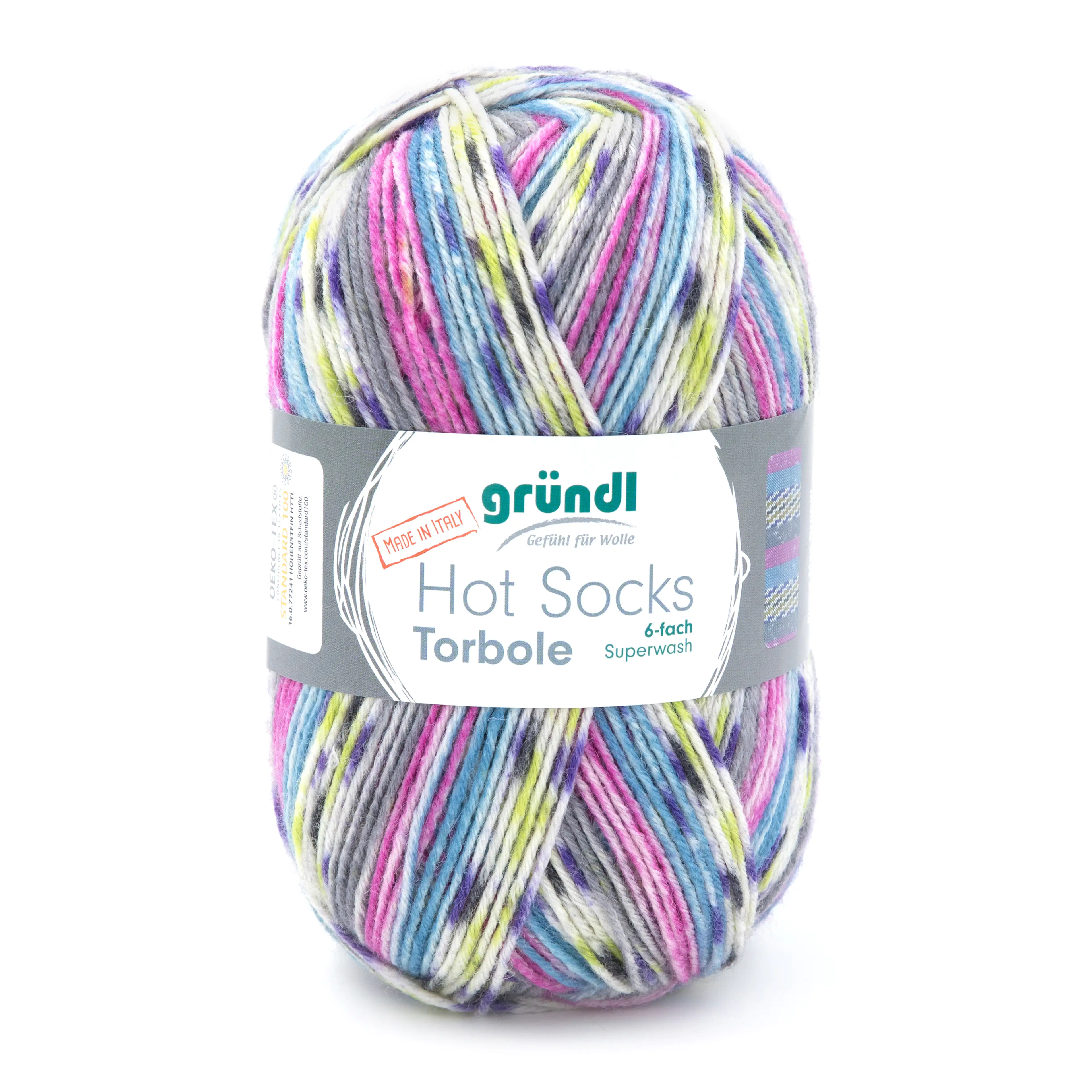 Gründl Sockenwolle Hot Socks Torbole 6-fach 150 g