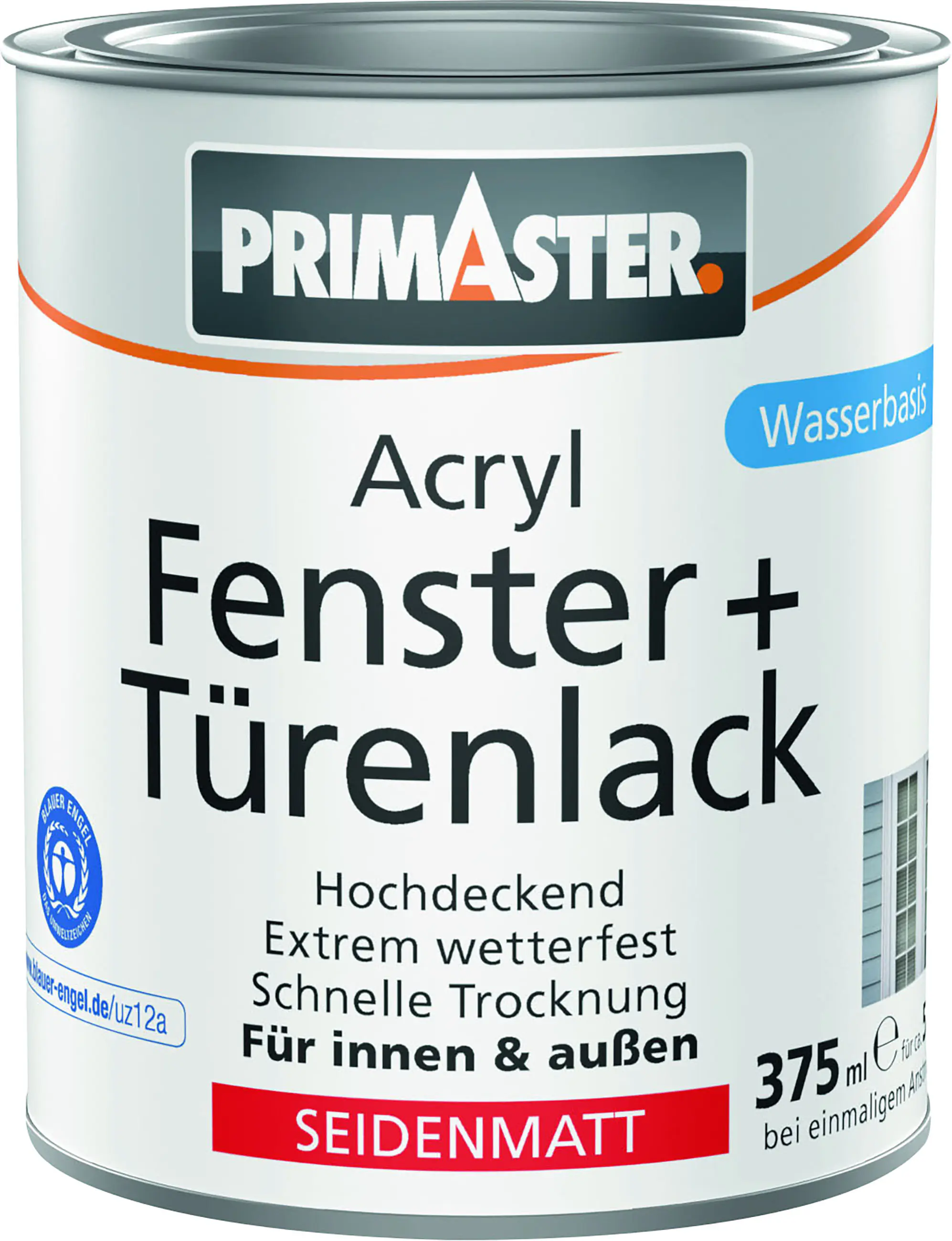 Primaster Acryl Fenster + Türenlack weiß seidenmatt 375 ml