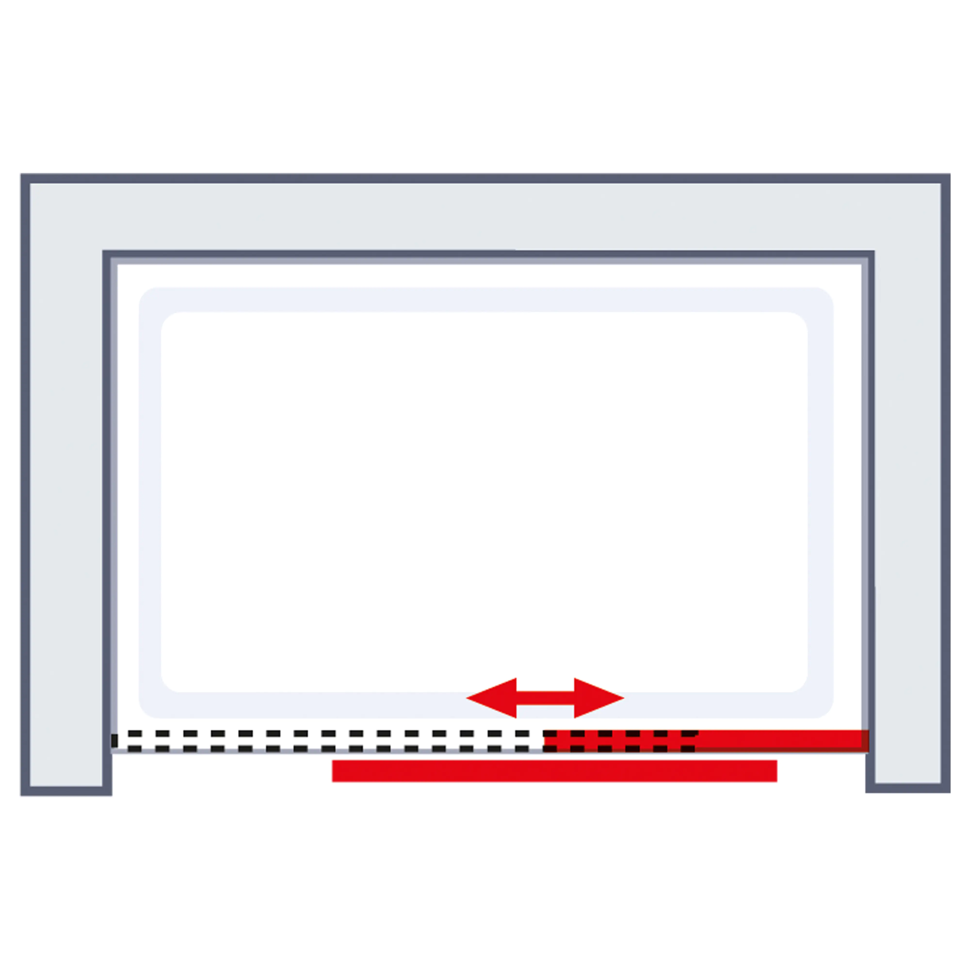 Schulte Nische Schiebetür 120 x 200 cm Toura