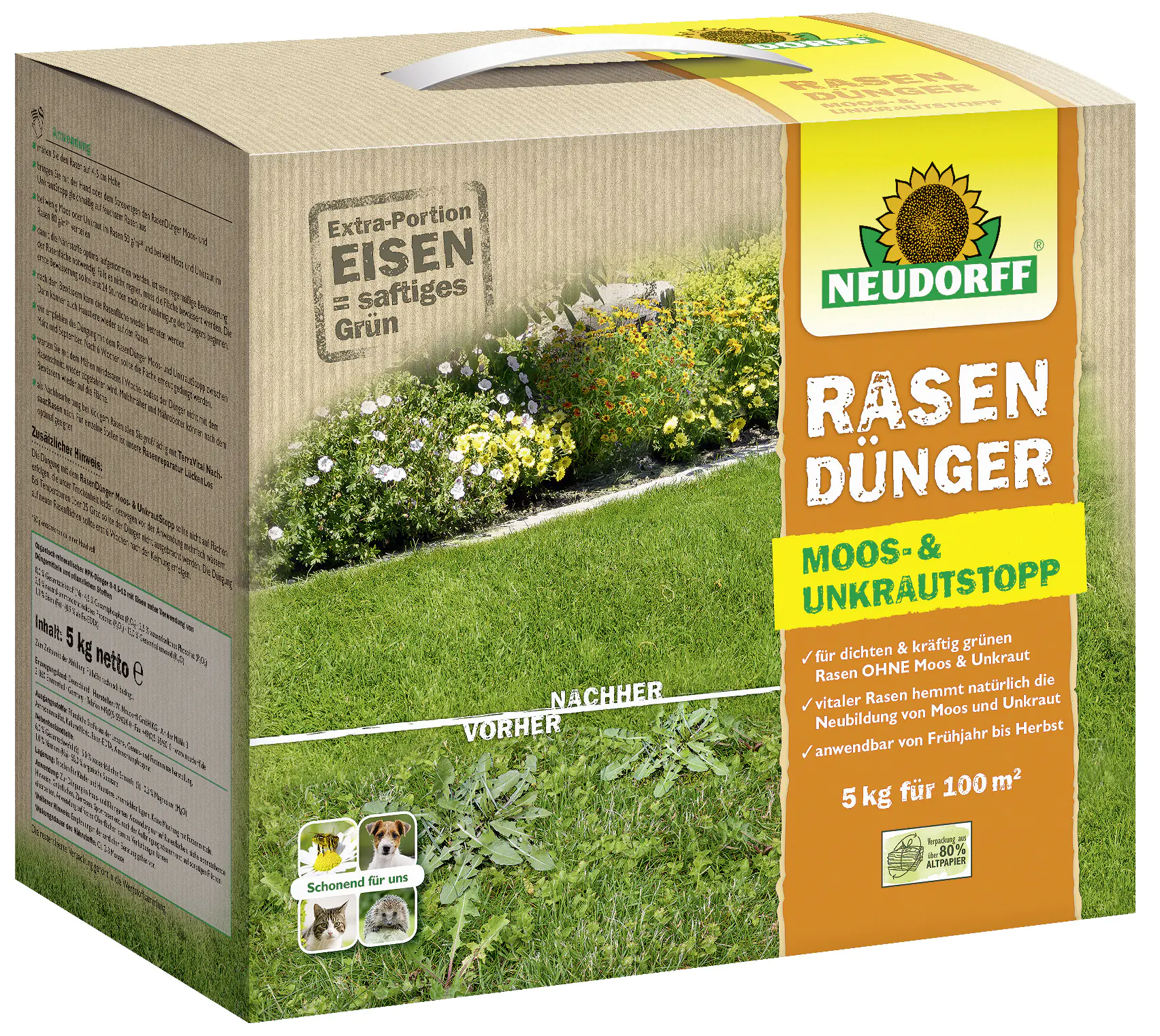 Neudorff Rasendünger Moos-& Unkrautstopp 5 kg