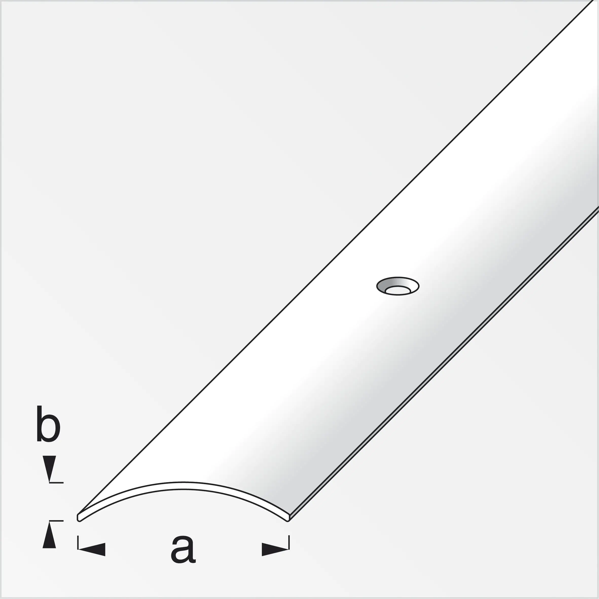 alfer Übergangsprofil 1 m, 30 x 4 mm EdelStahl roh natur, natur