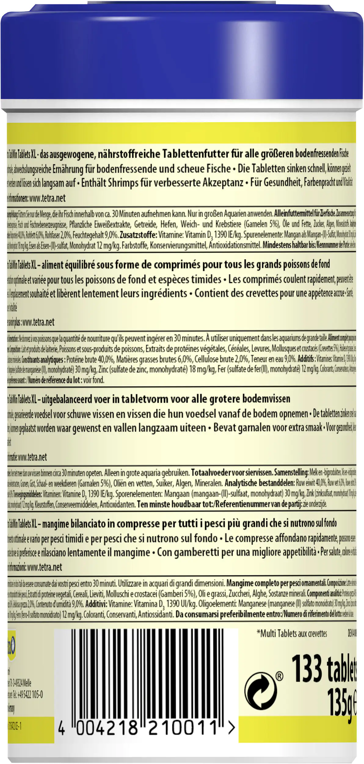Tetra Tablets TabiMin XL 133 133 Tabletten Tetra Tablets TabiMin XL 133 133 Tabletten