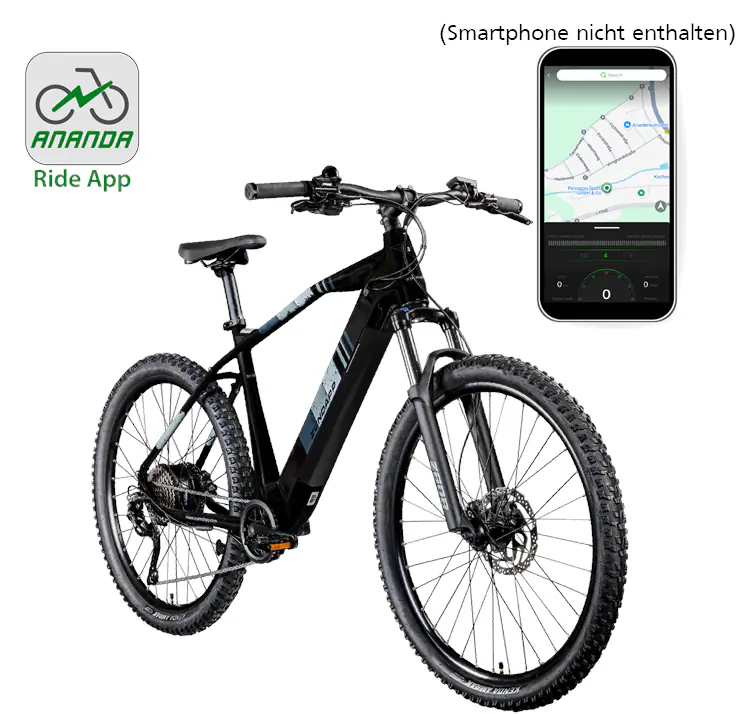 Zündapp E-Bike Z808 MTB 27,5 Zoll 10-Gang 550 Wh schwarz grau