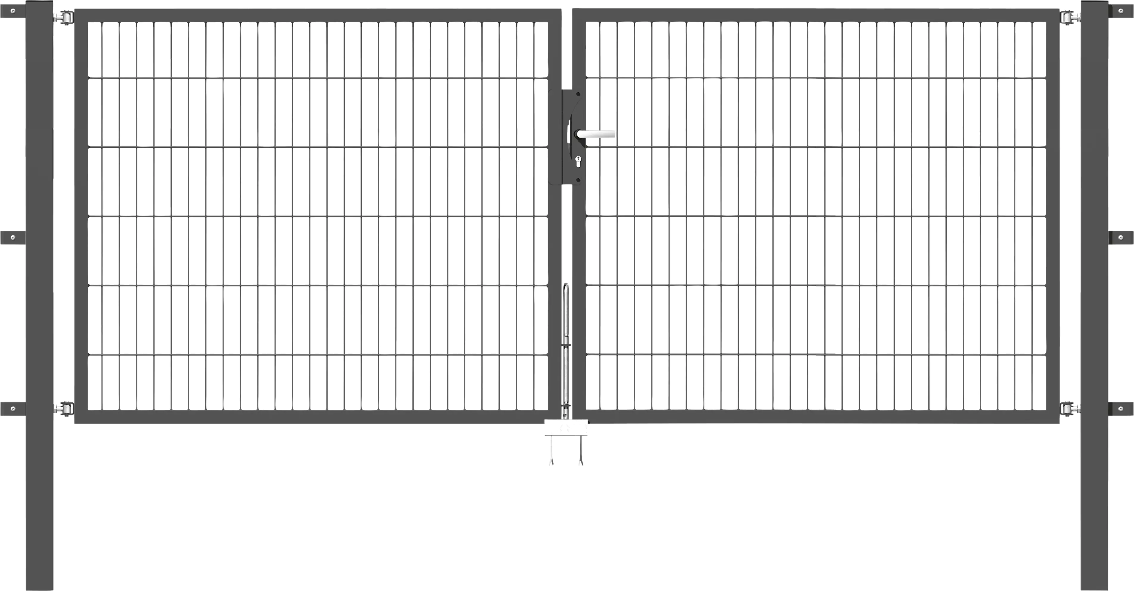 Alberts Stabgitter Doppeltor Flexo 300 x 120 cm 6/5/6 anthrazit zE