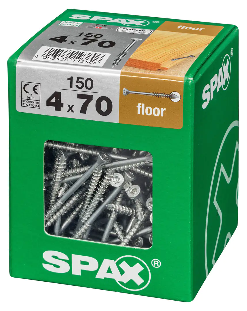 Spax Dielenschrauben 4.0 x 70 mm TX 10 - 150 Stk.