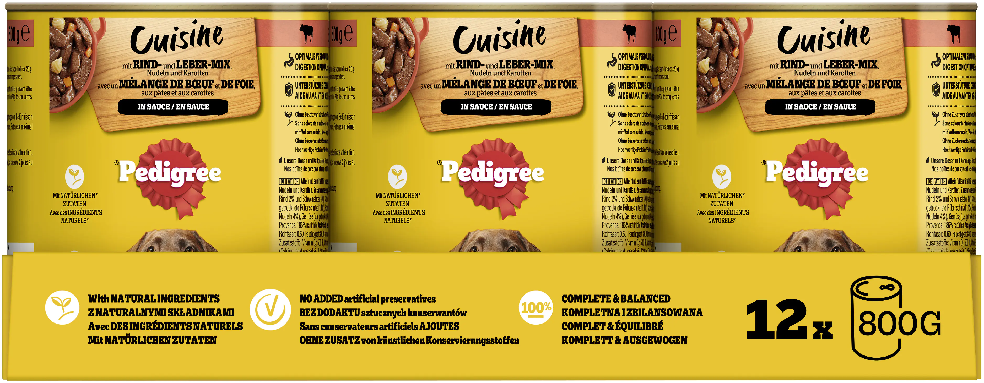 Pedigree Adult Cuisine in Sauce Rind, Nudeln & Karotten Hundefutter 800g Pedigree Adult Cuisine in Sauce Rind, Nudeln & Karotten Hundefutter 800g