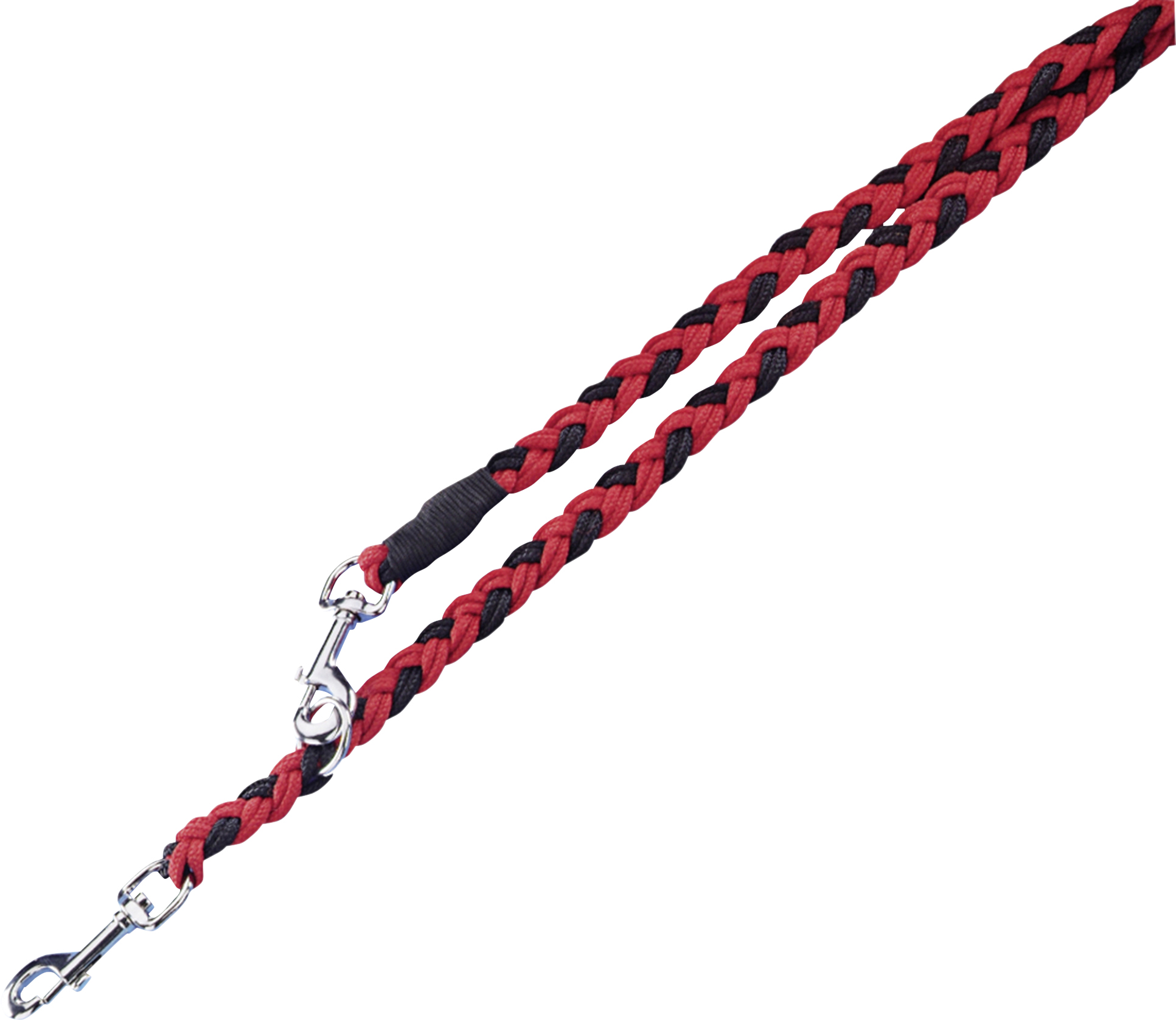 Nobby Führleine geflochten rot/schwarz 200 cm