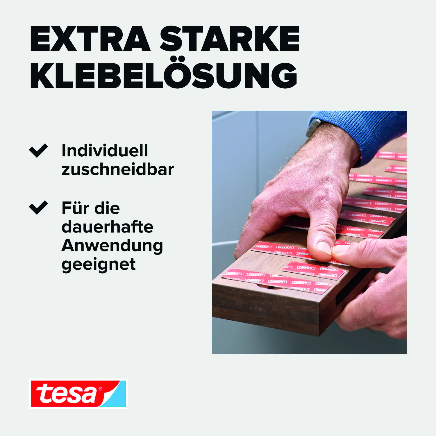 tesa Montageband 1,5 m x 19 mm, weiß