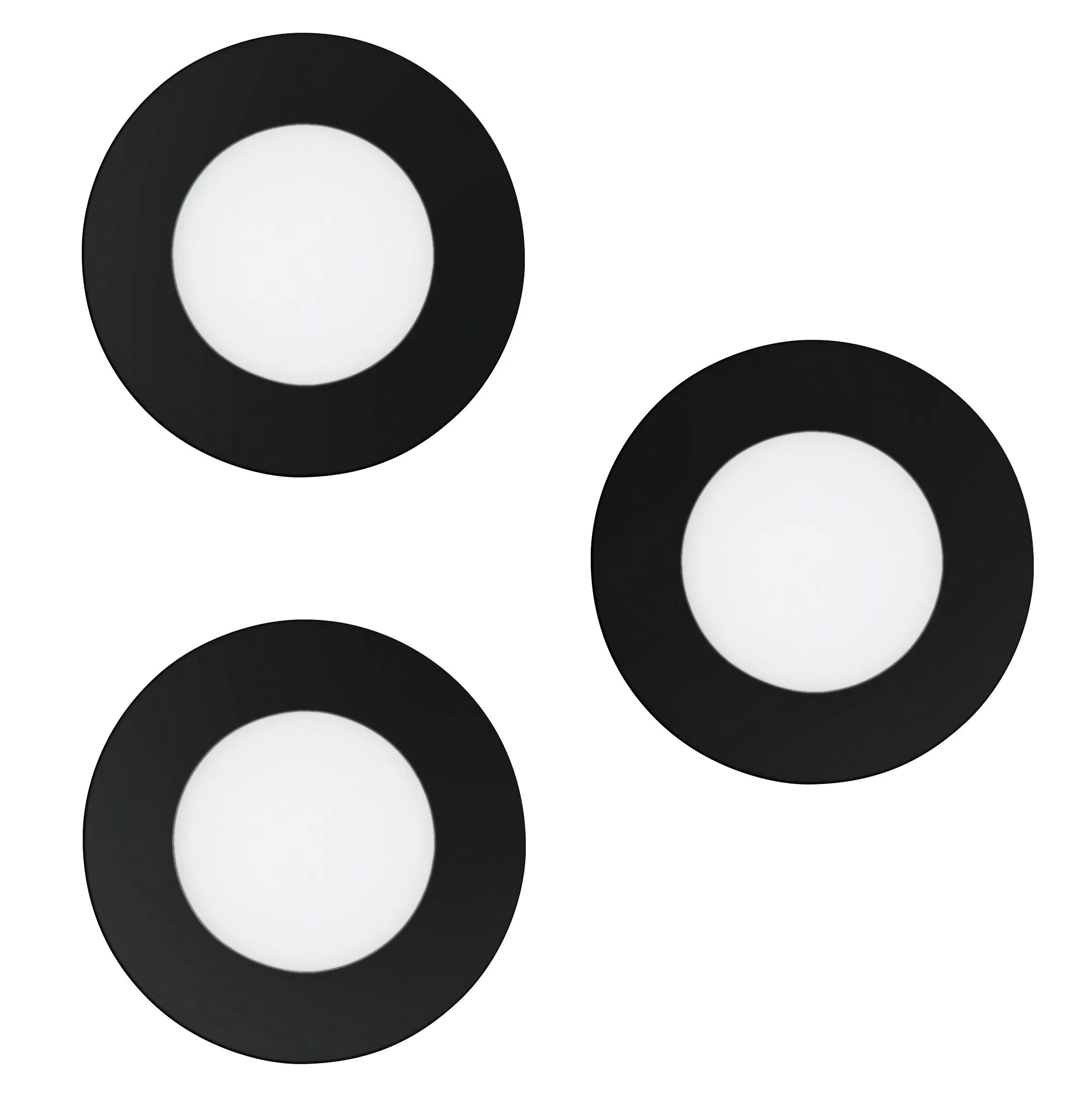Eglo LED Einbauleuchten Fueva-Z 3x2,8W, CCT, RGB, Ø86mm, schwarz Eglo LED Einbauleuchten Fueva-Z 3x2,8W, CCT, RGB, Ø86mm, schwarz