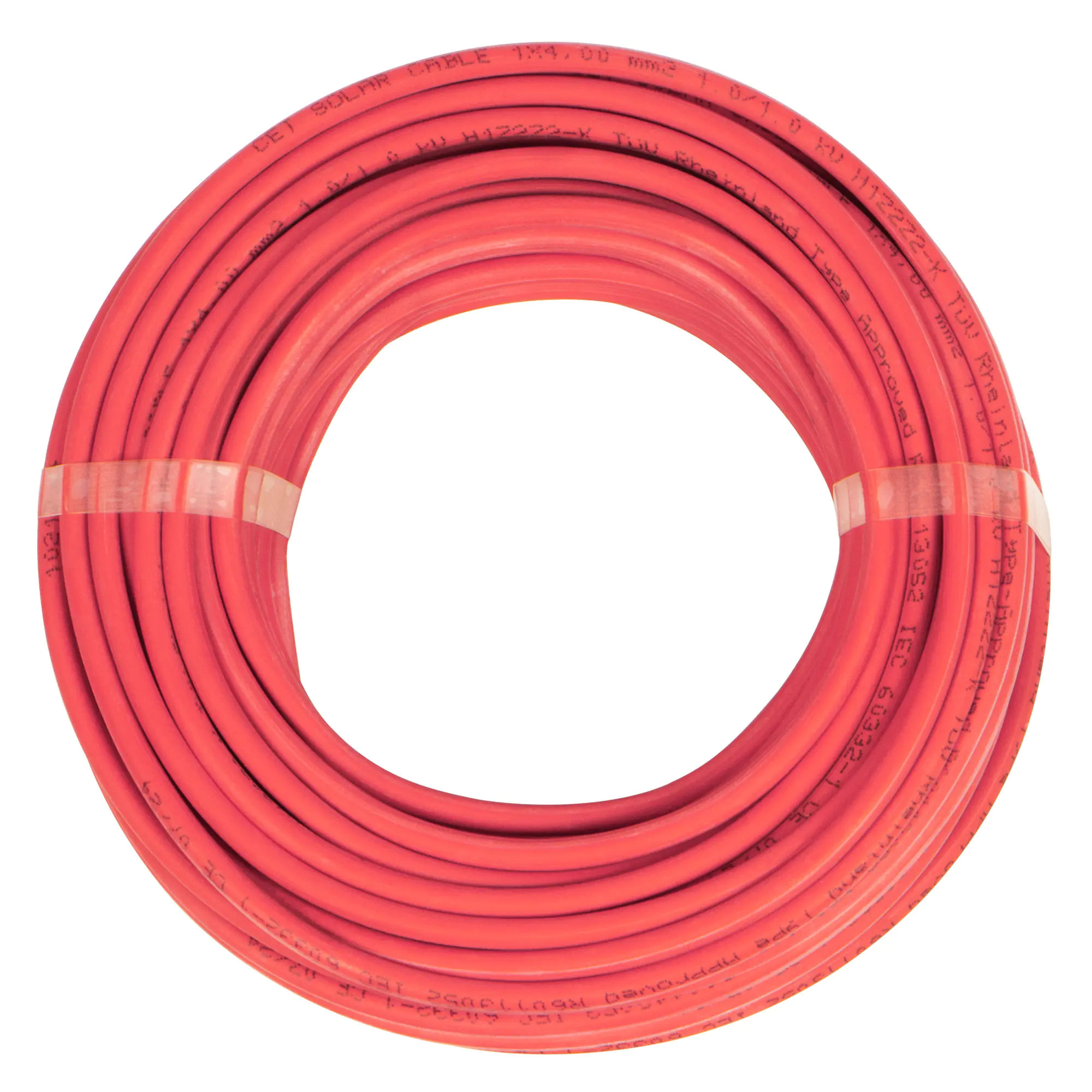 Solarleitung H1Z2Z2-K 4 mm² Ring 20 m rot