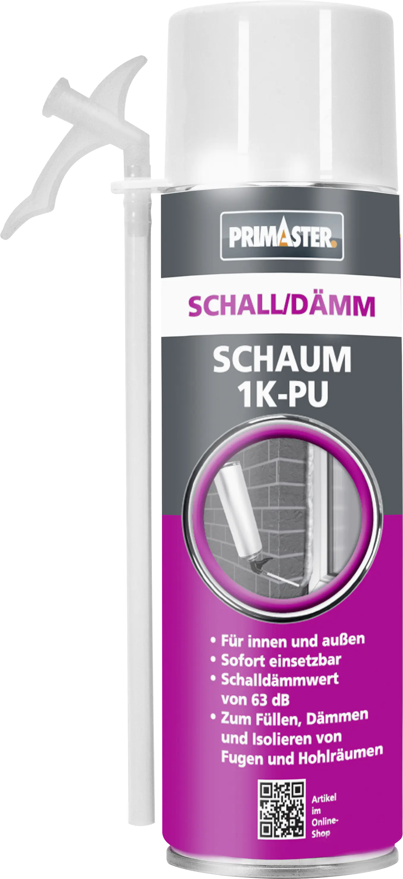 Primaster PU-Schall- und Dämmschaum 1K B2 500 ml Primaster PU-Schall- und Dämmschaum 1K B2 500 ml