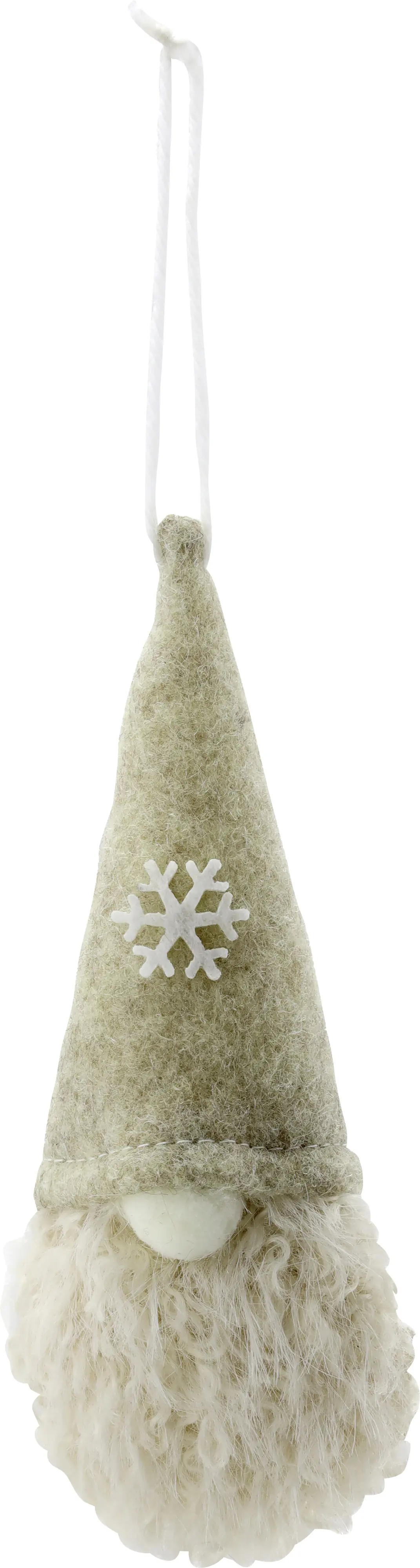Dekofigur Wichtel aus Filz 16 cm beige
