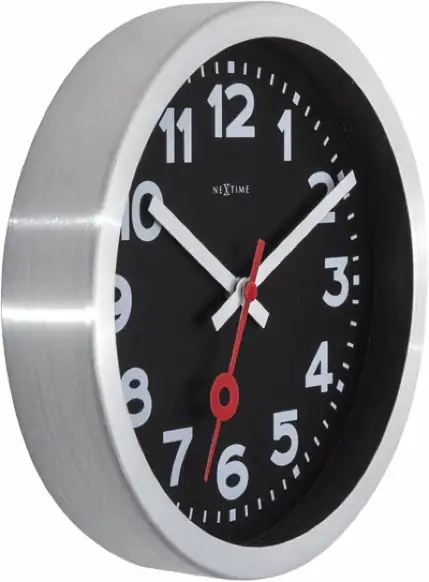 Nextime Tisch- Wanduhr Station Ø 19 cm schwarz