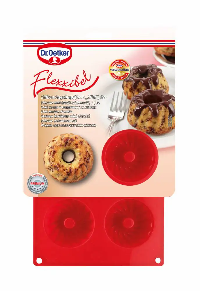 Dr. Oetker Mini-Gugelhupfform Flexxibel für 6 Stück