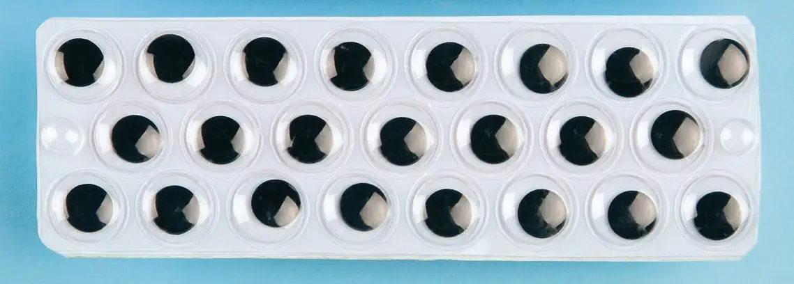 Glorex Wackelaugen rund 18 mm, 14 Stück