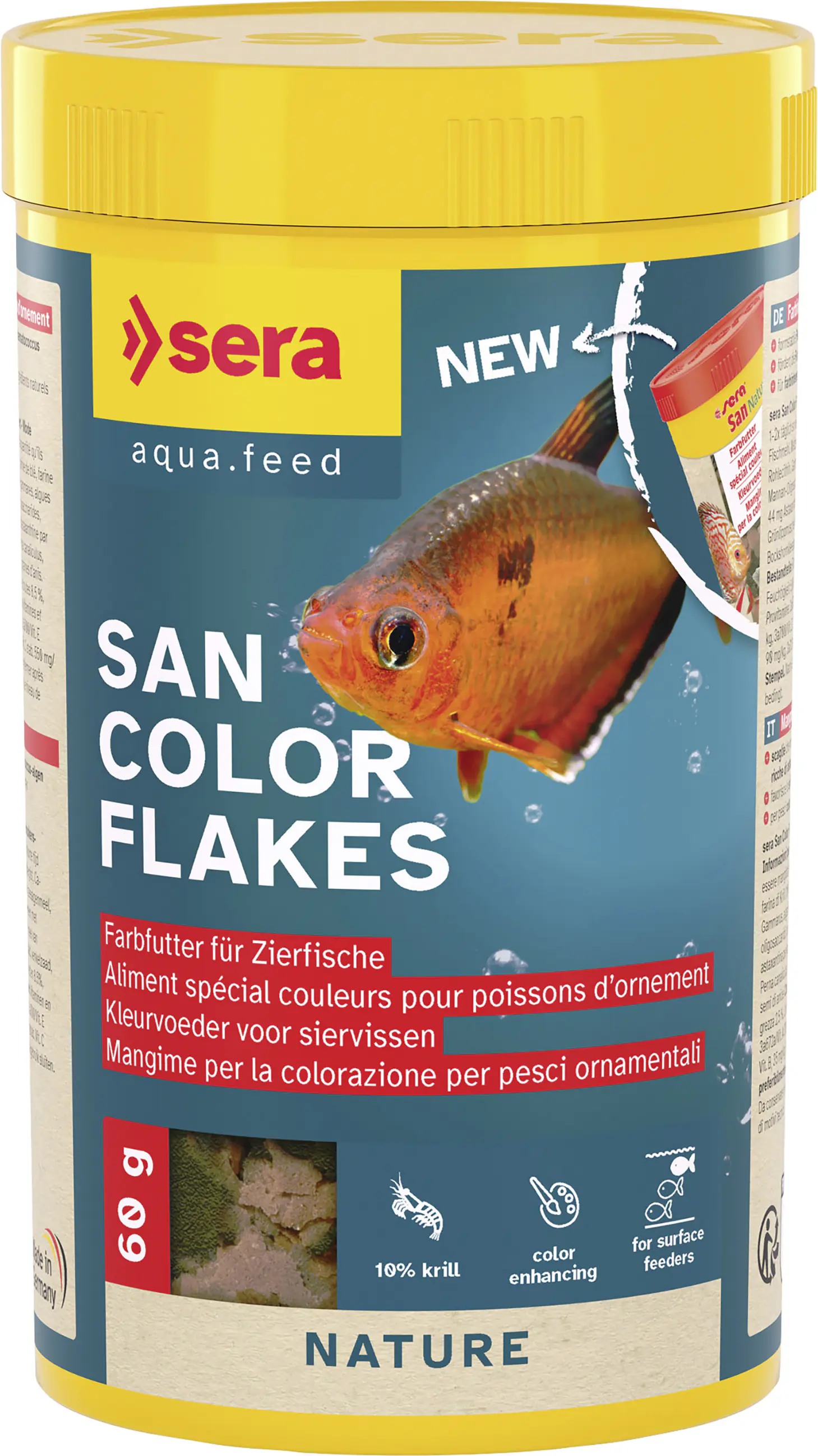 Sera Fischfutter San Color Flakes 250 ml