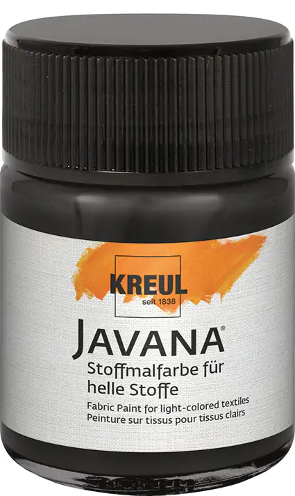 Kreul Javana Stoffmalfarbe für helle Stoffe schwarz 50 ml Kreul Javana Stoffmalfarbe für helle Stoffe schwarz 50 ml