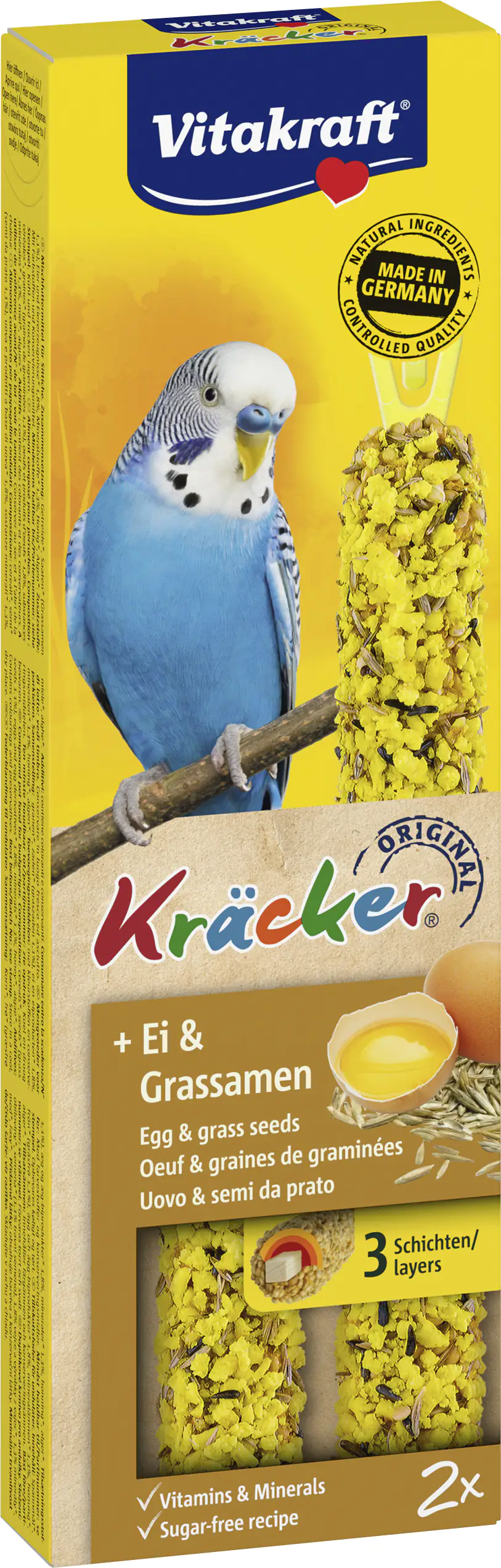Vitakraft Kräcker® Ei & Grassamen 2 Stück / 54 g