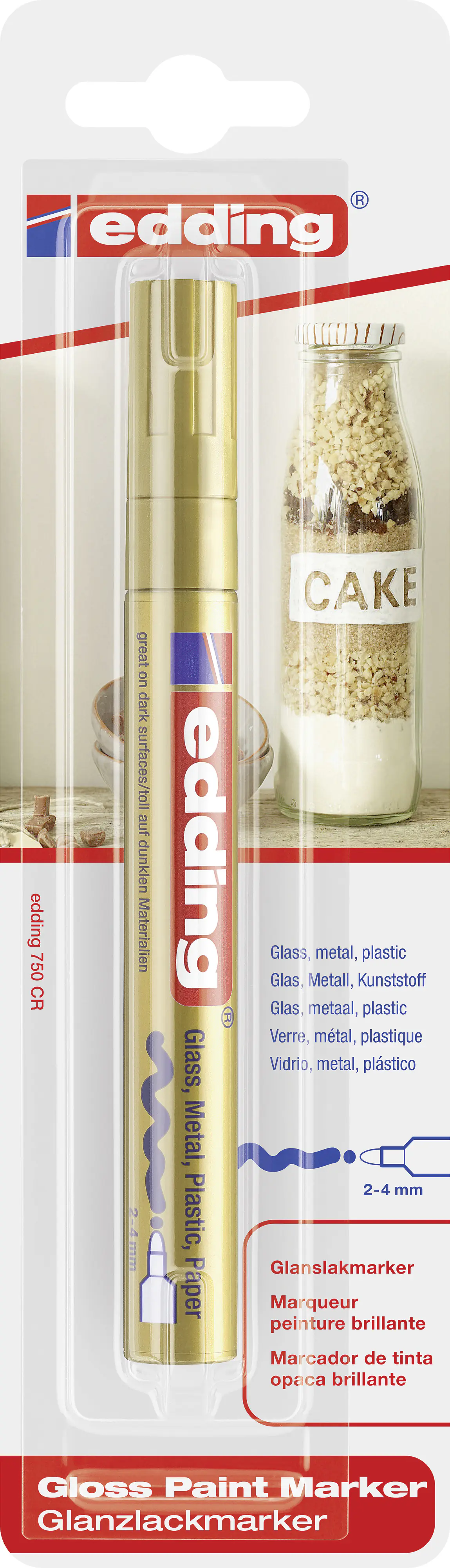 edding 750 gloss paint marker gold 2 - 4 mm