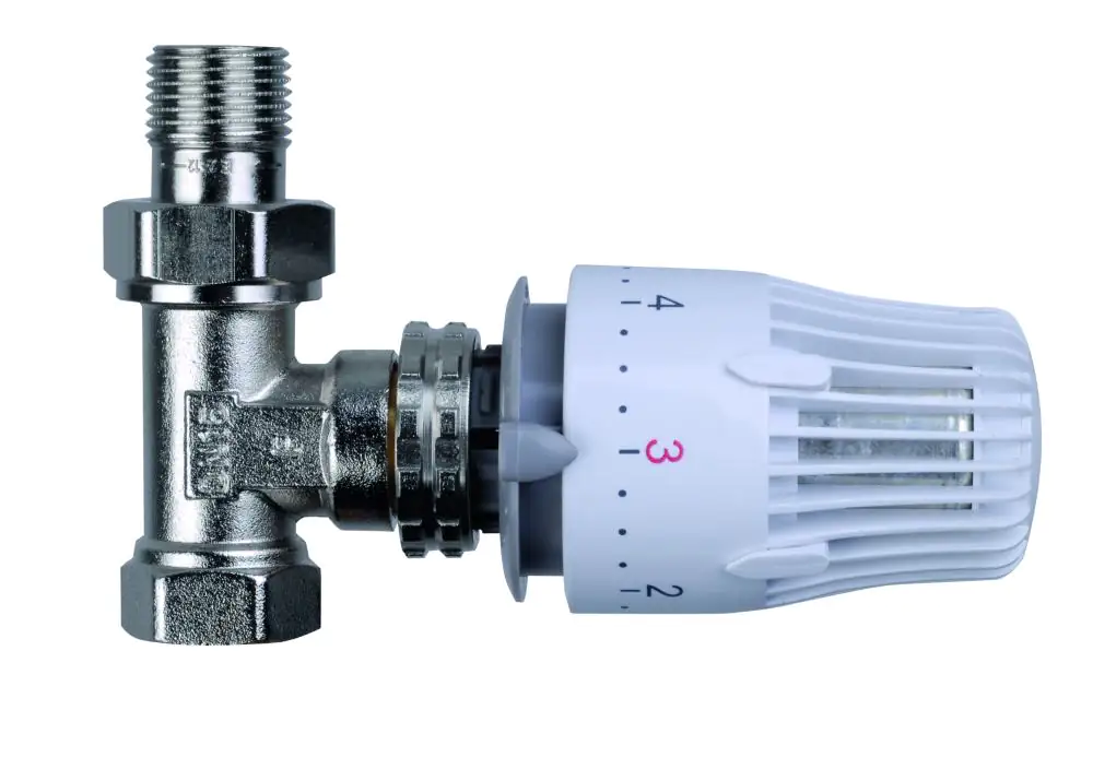 Universal Thermostatventil-Set 1/2", Kopf K, Durchgang