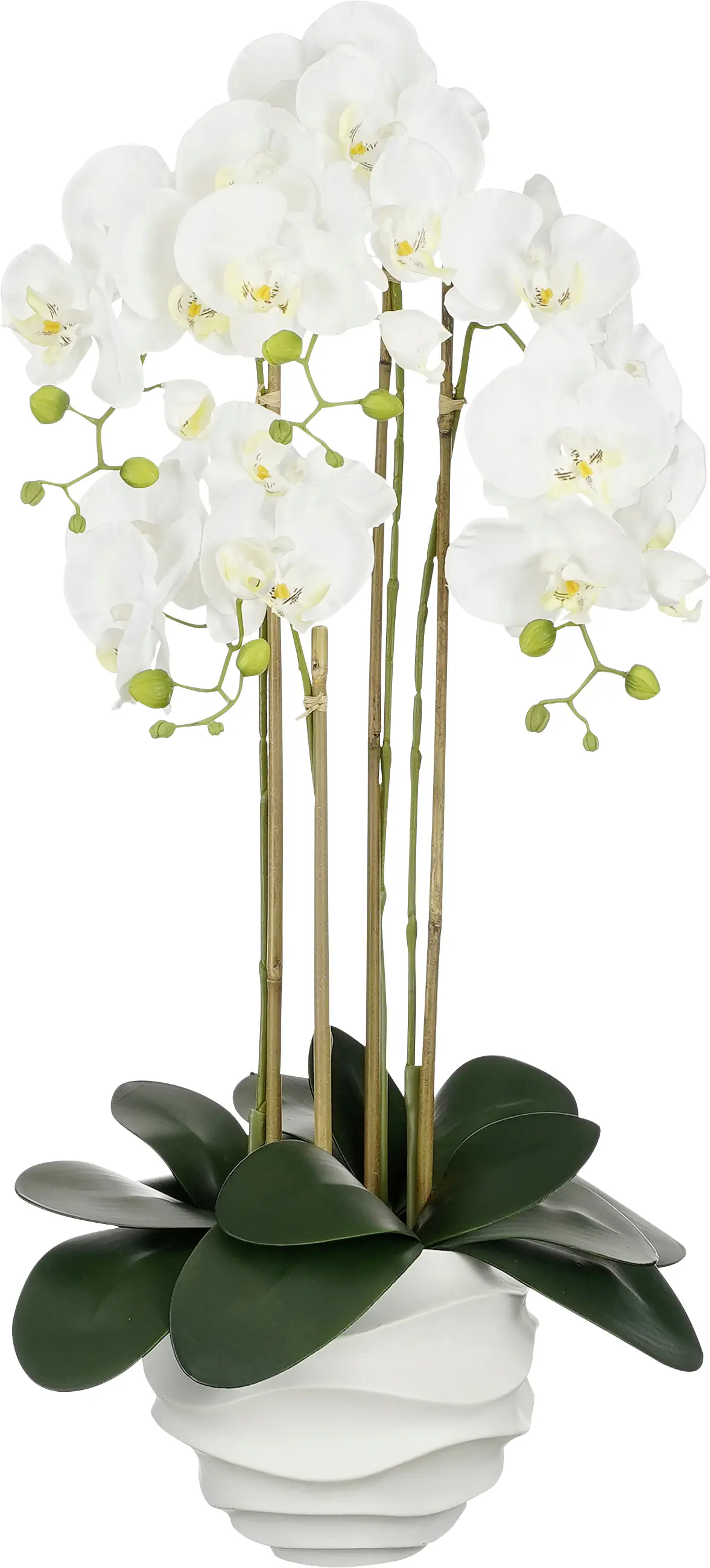 Mica Phalaenopsis im Topf weiß Polyester 82 cm