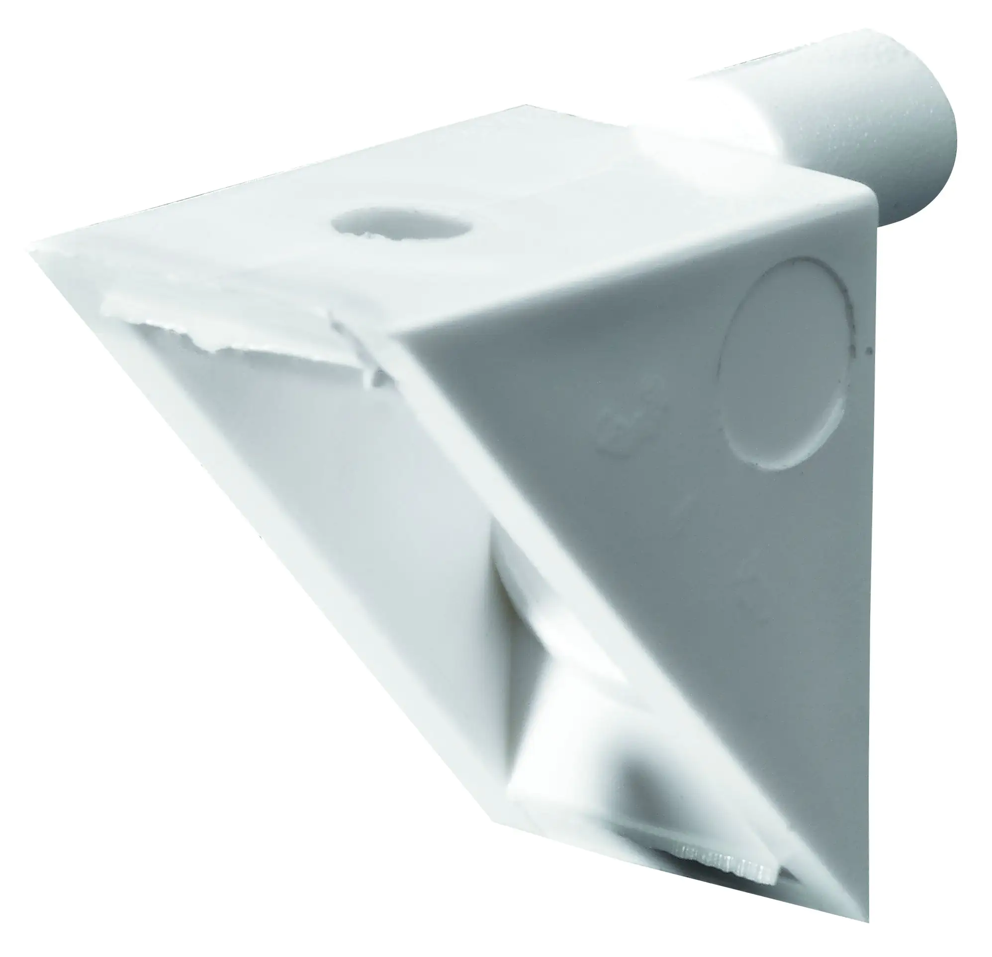 Hettich Winkelbodenträger Kunststoff, weiß, Ø5mm, 1 Stück