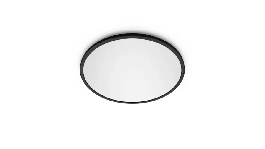 Philips LED Deckenleuchte Valen schwarz Ø 42 x 2 cm warmweiß-kaltweiß dimmbar