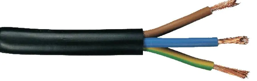 Erdkabel NYY-J 3 x 2,5 - 1 Meter, schwarz Erdkabel NYY-J 3 x 2,5 - 1 Meter, schwarz