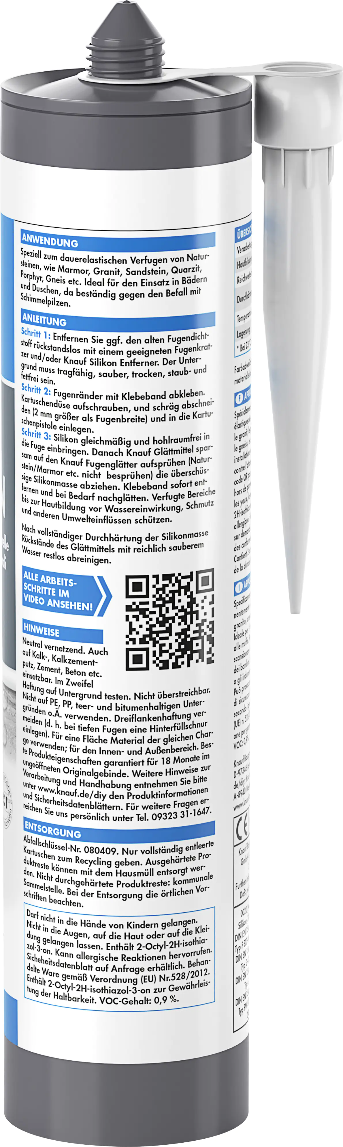 Knauf Naturstein Silikon weiß 300 ml Knauf Naturstein Silikon weiß 300 ml