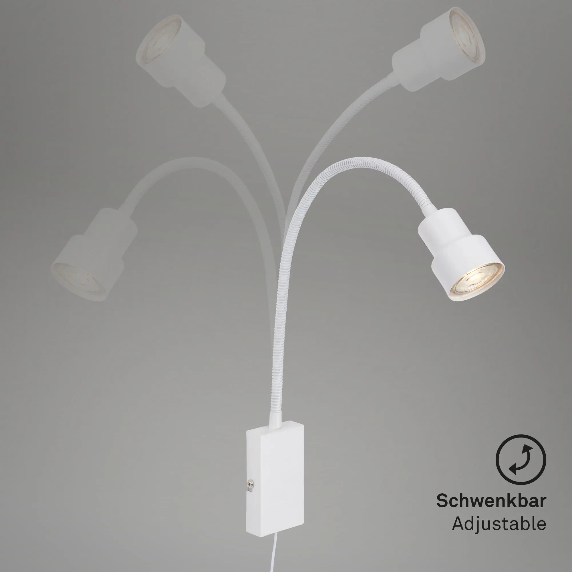 Briloner LED Touch Wandleuchte Tusi weiß 5W, warmweiß