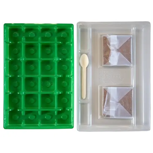 Saatgut Adventskalender Weihnachtsmann mit komplettem Mini Gewächshaus Set