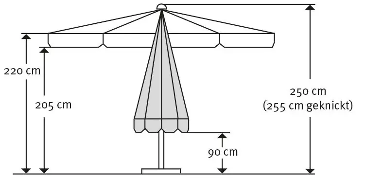 Schneider Sonnenschirm New York mandarine, 270 x 150 cm