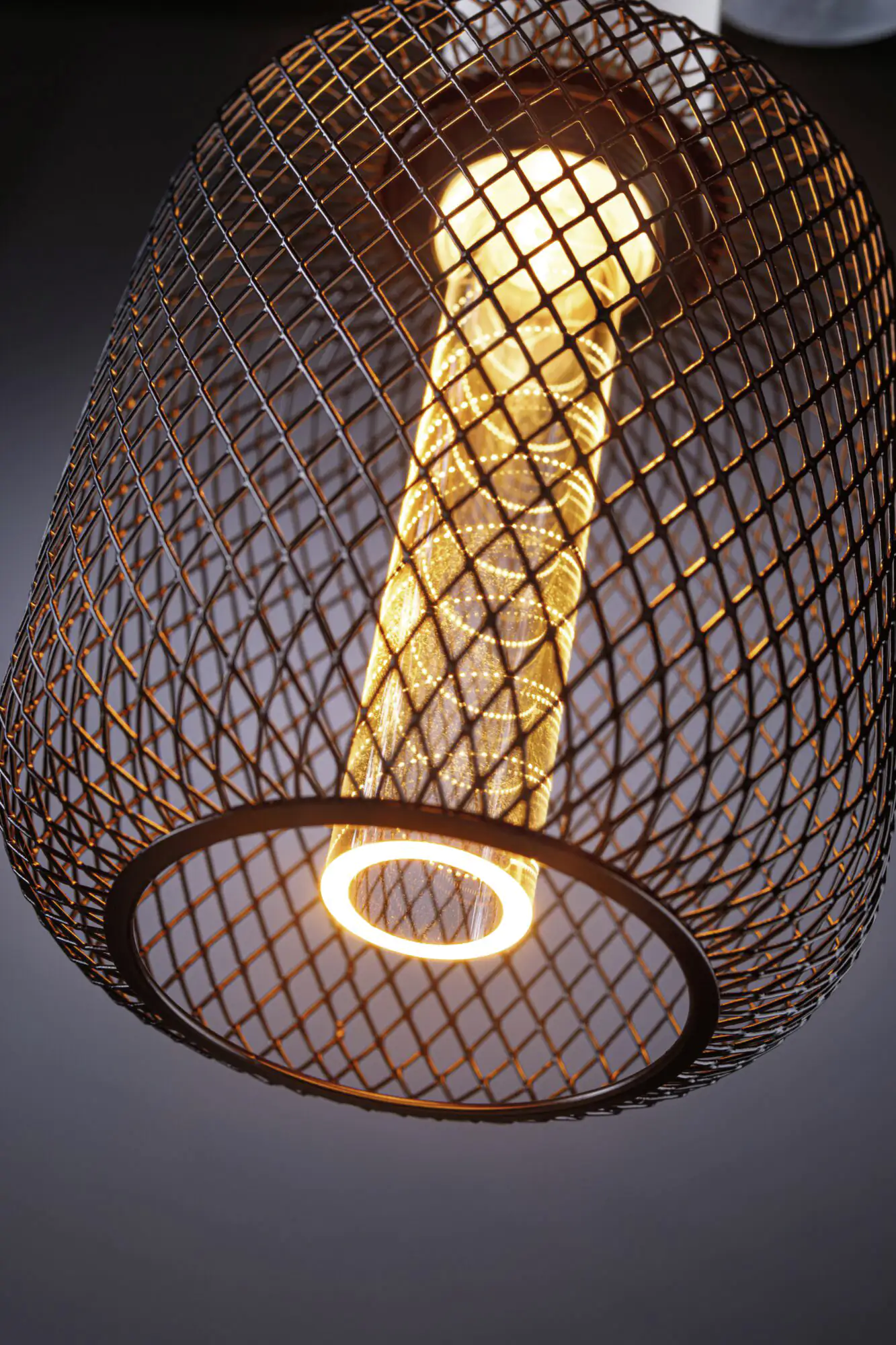 Paulmann LED Leuchtmittel Metallic Glow Zyl Spiral E27 4,2W schwarz